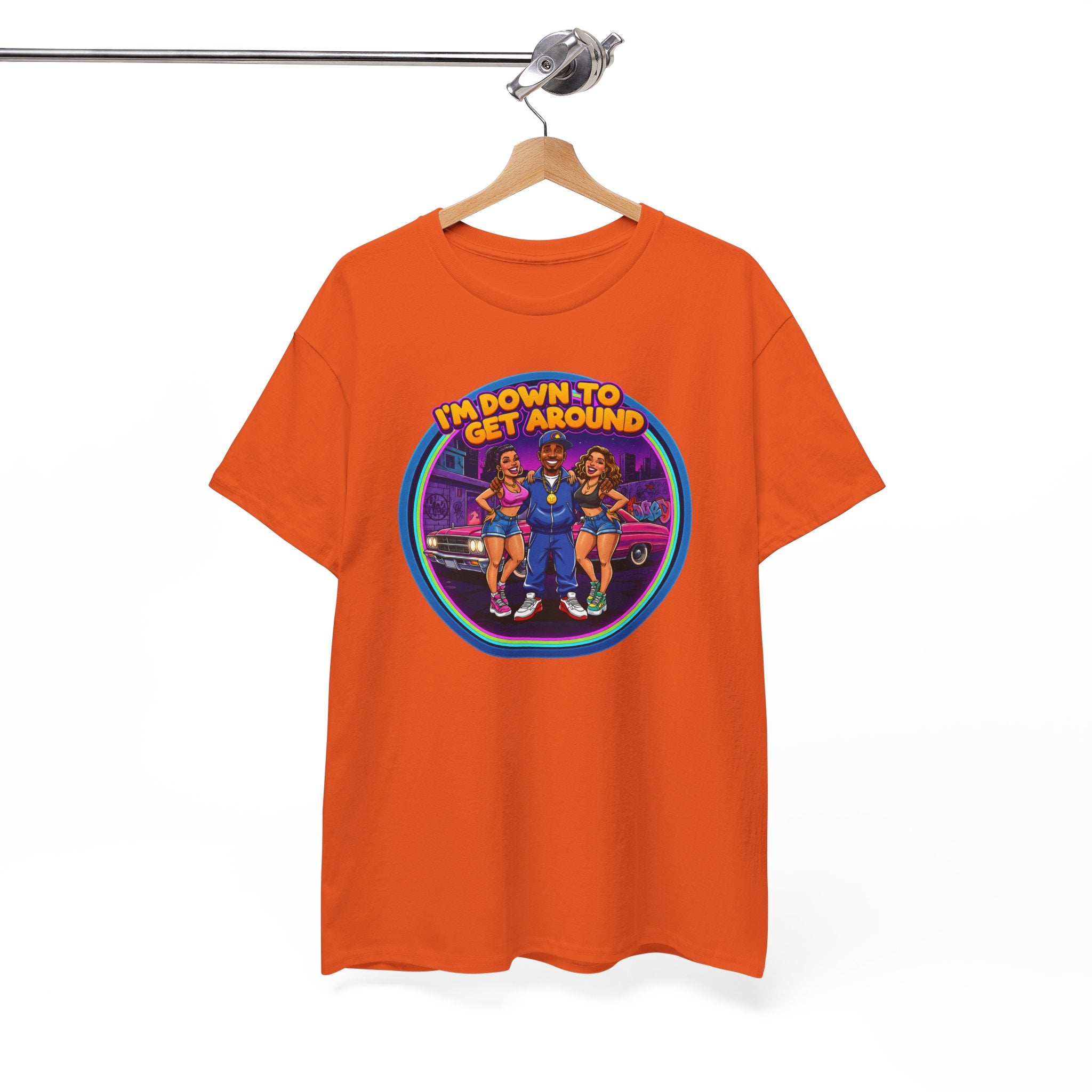 T-Shirt — 'I'm Down to Get Around' Retro Skate Crew Graphic Tee