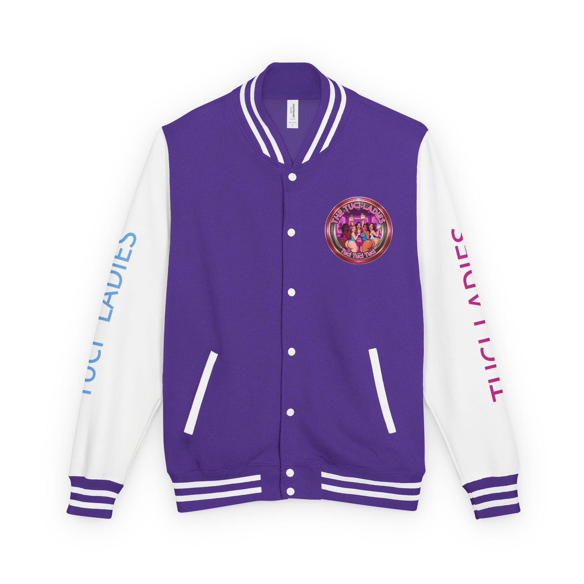 Letterman Jacket — The Tuci Tuci Tuci Ladies Graphic Varsity Jacket