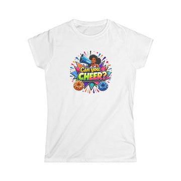Can You Cheer? Cheerleader Graphic Tee — Women's Cheerleading T-Shirt