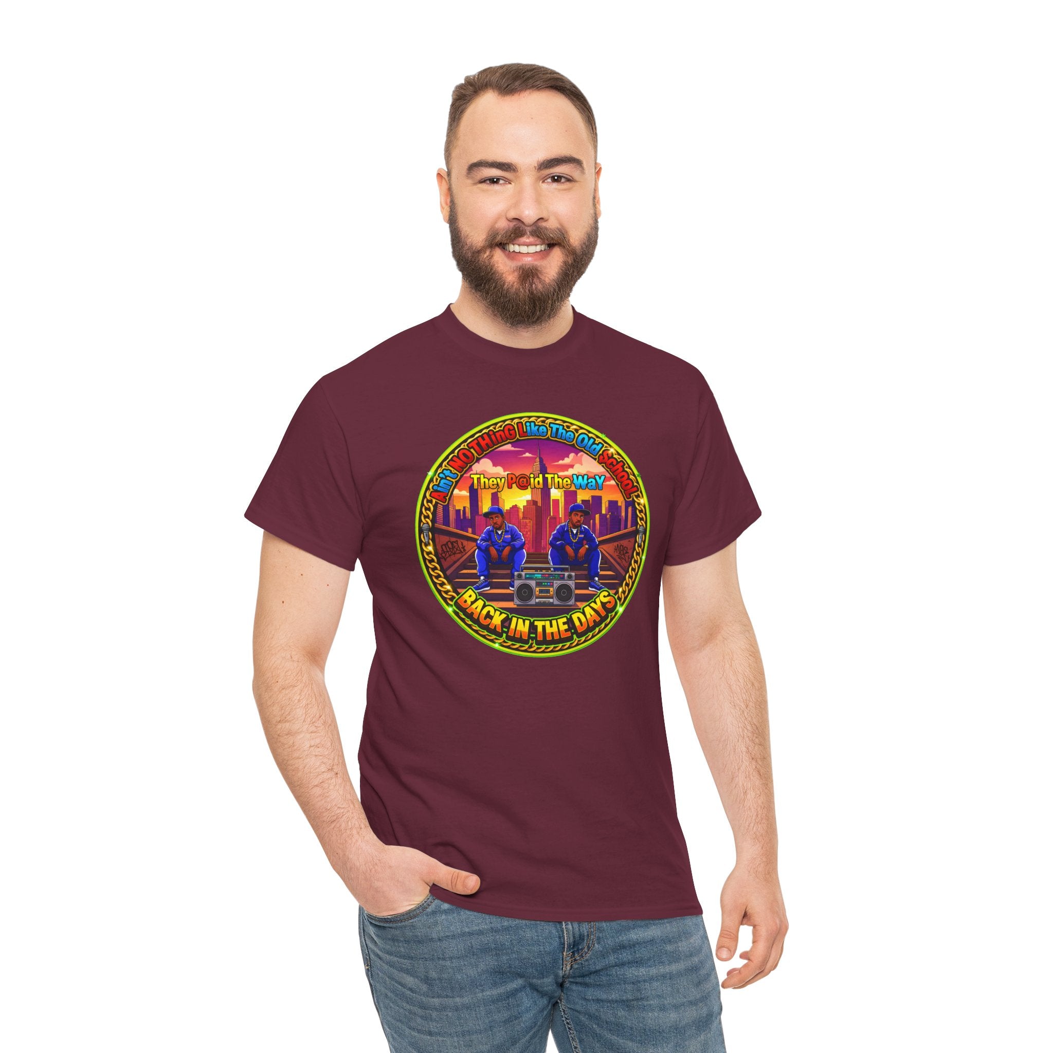 T-Shirt — Retro Sunset 'Aint No Thing Like The Old School' Graphic Tee