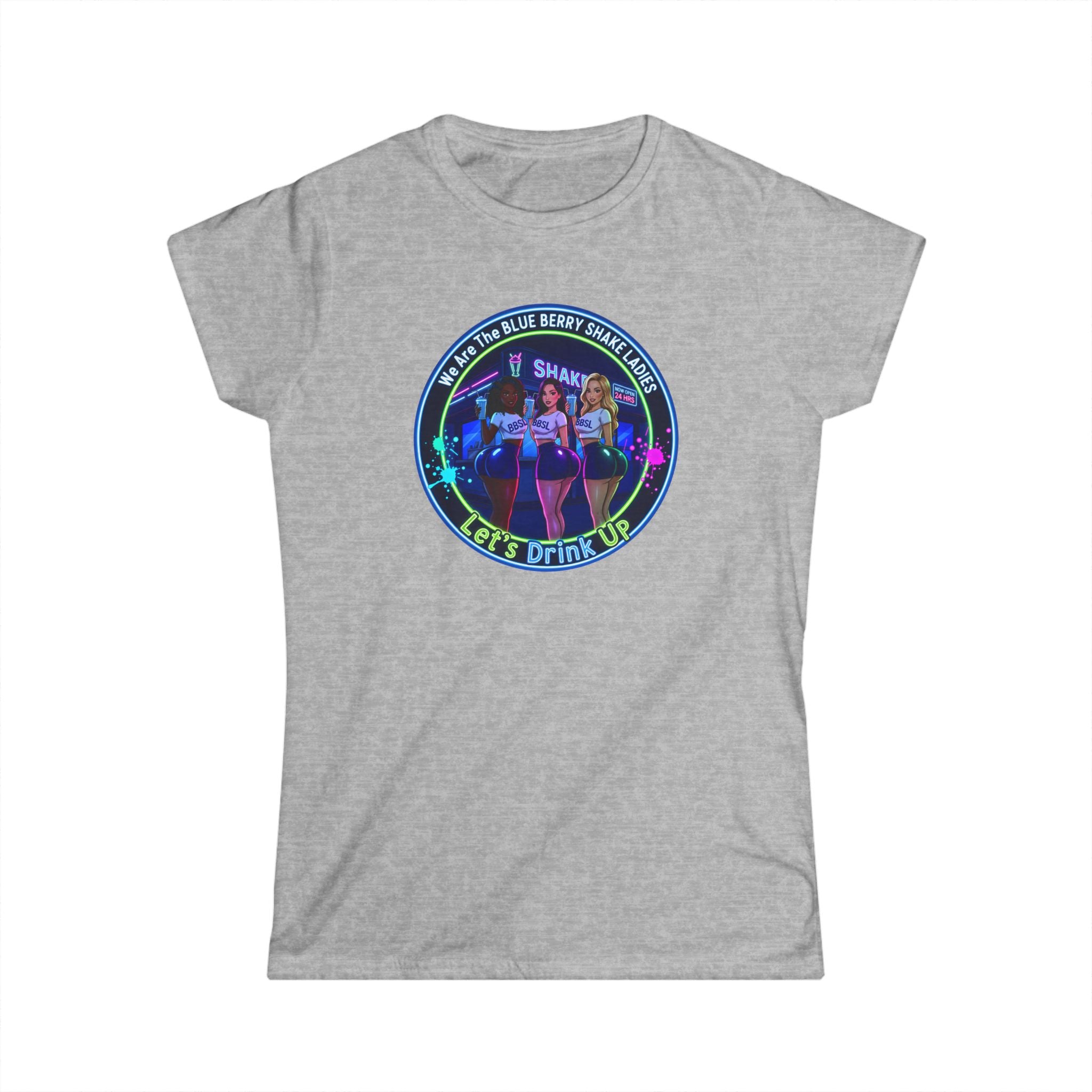 "We Are The Blueberry Shake Ladies" Up Tee — Retro Bar Nightlife Women's T-Shirt