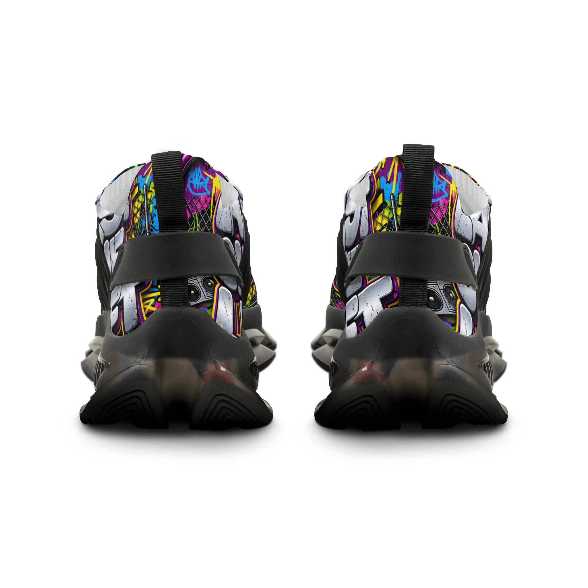Men's Graffiti 'The Last One Left" Mesh Sneakers — Colorful Streetwear Athletic Shoes