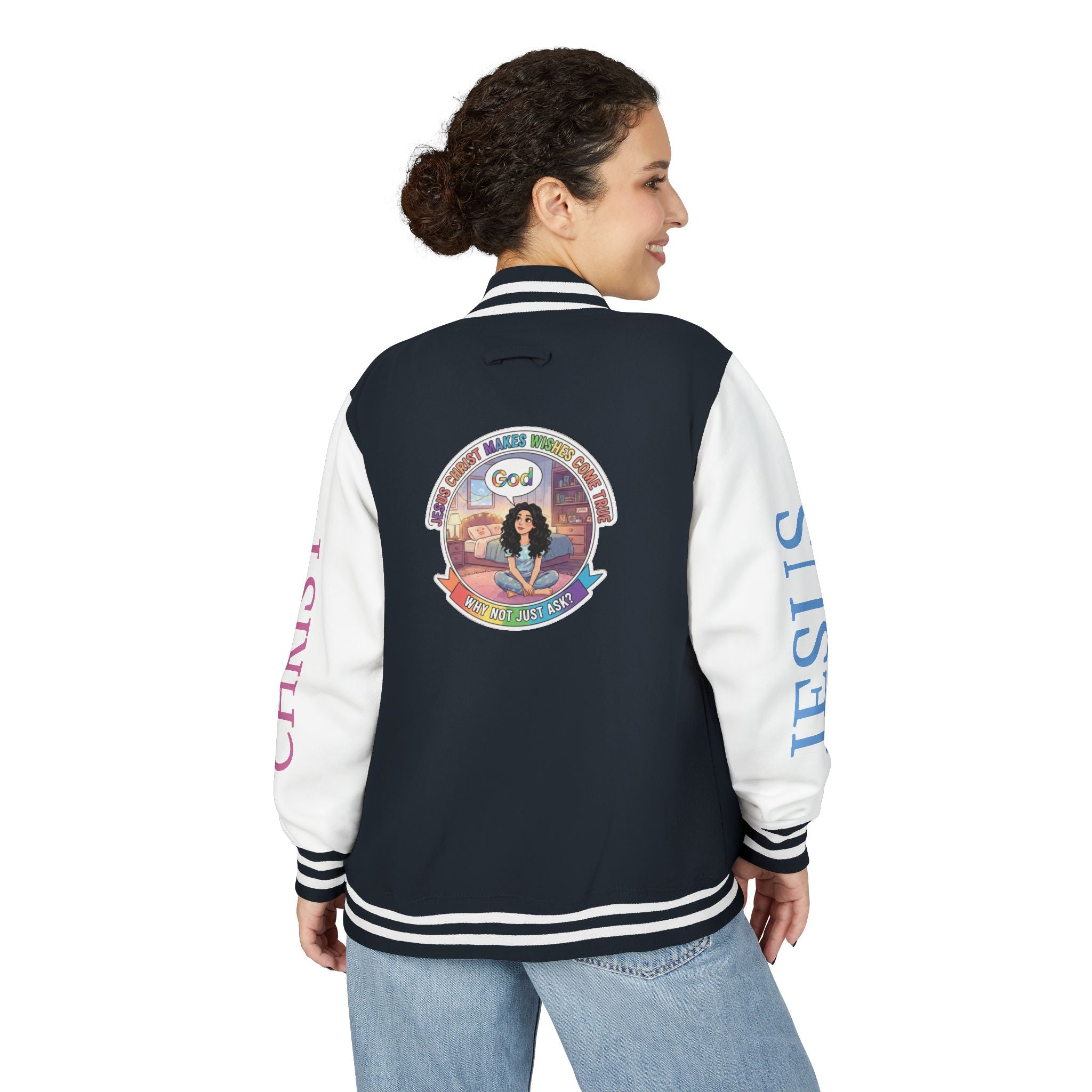 Spiritual Soul Seeker – "Why not just ask"  — Retro Gamer Club Varsity Jacket