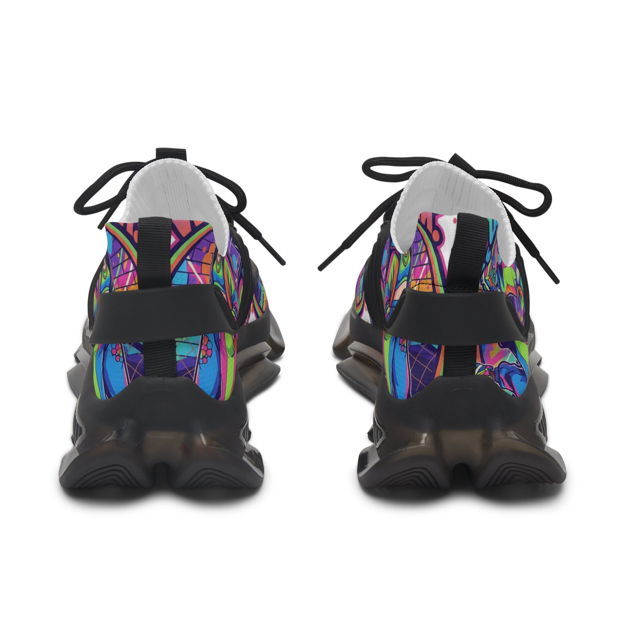 Women’s Mesh Sneakers — "We Own The Sidewalk "Colorful Retro Graphic Streetwear Trainers