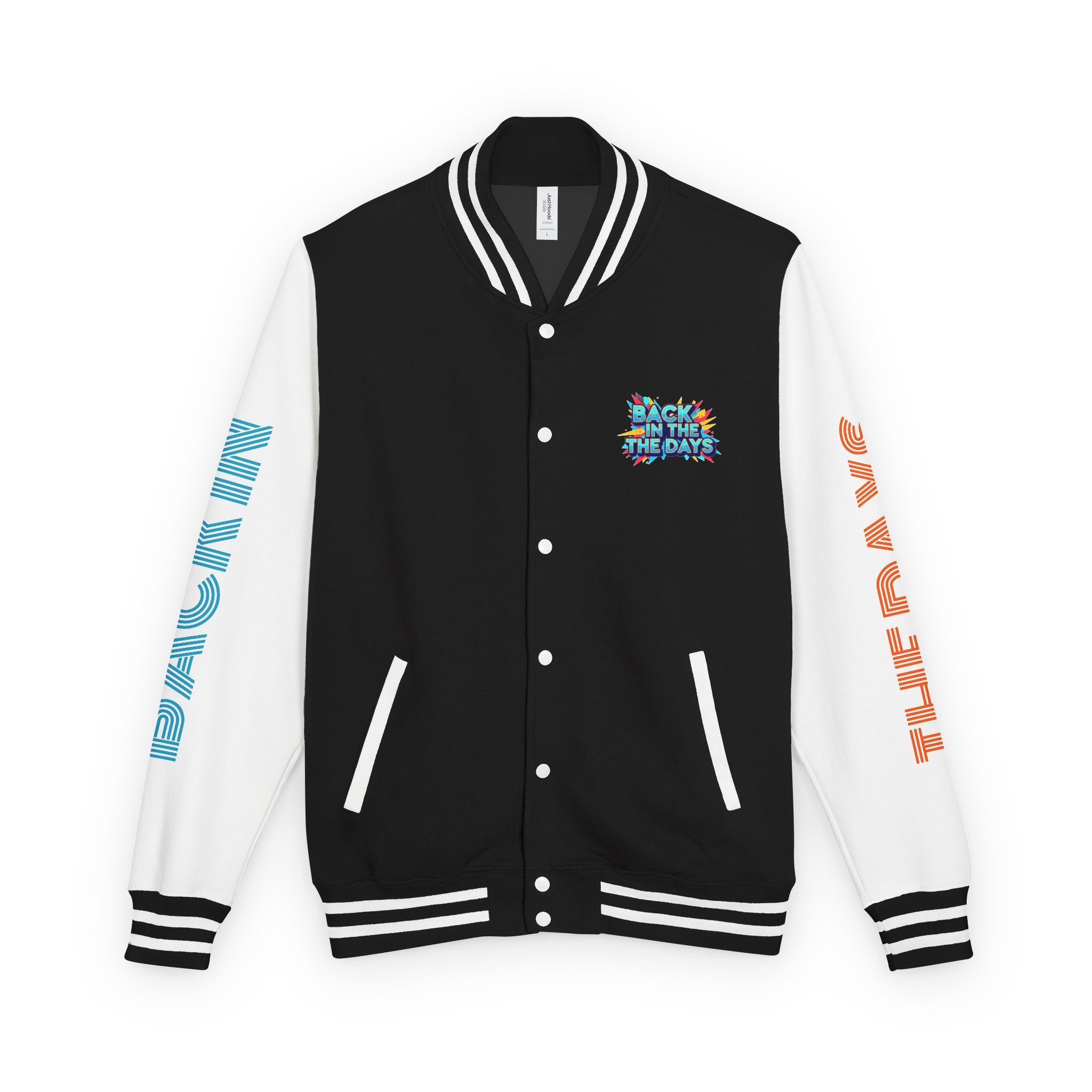 Letterman Jacket — "Back in the Days" Retro Graphic Bomber
