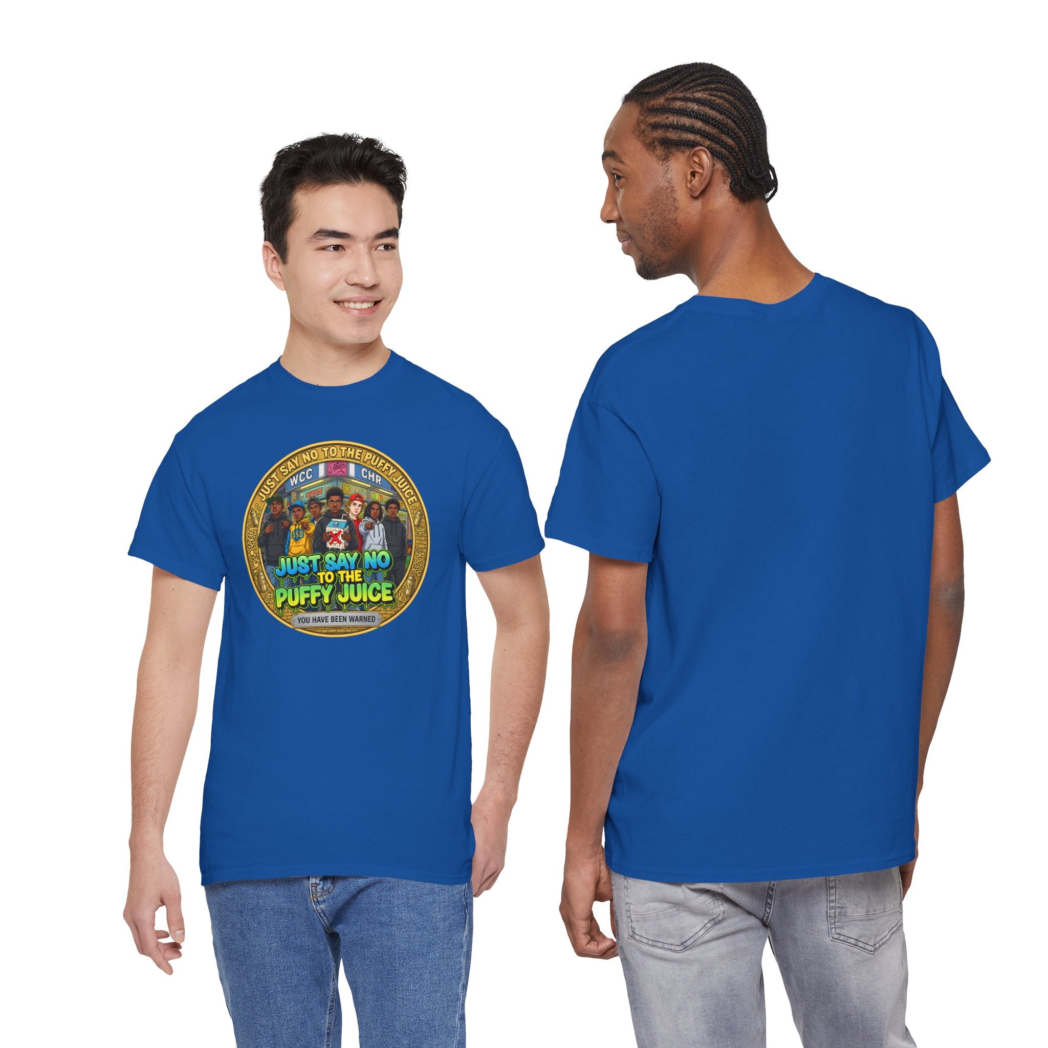 T-Shirt — "Just Say No to the Puffy Juice" Retro Anti-Vape Graphic Tee
