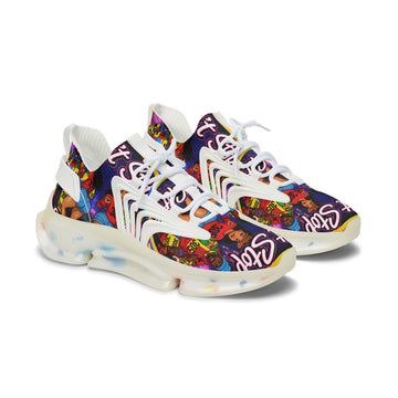 Women's Mesh Sneakers — Bold Graphic 'Don't Stop' Fashion Trainers