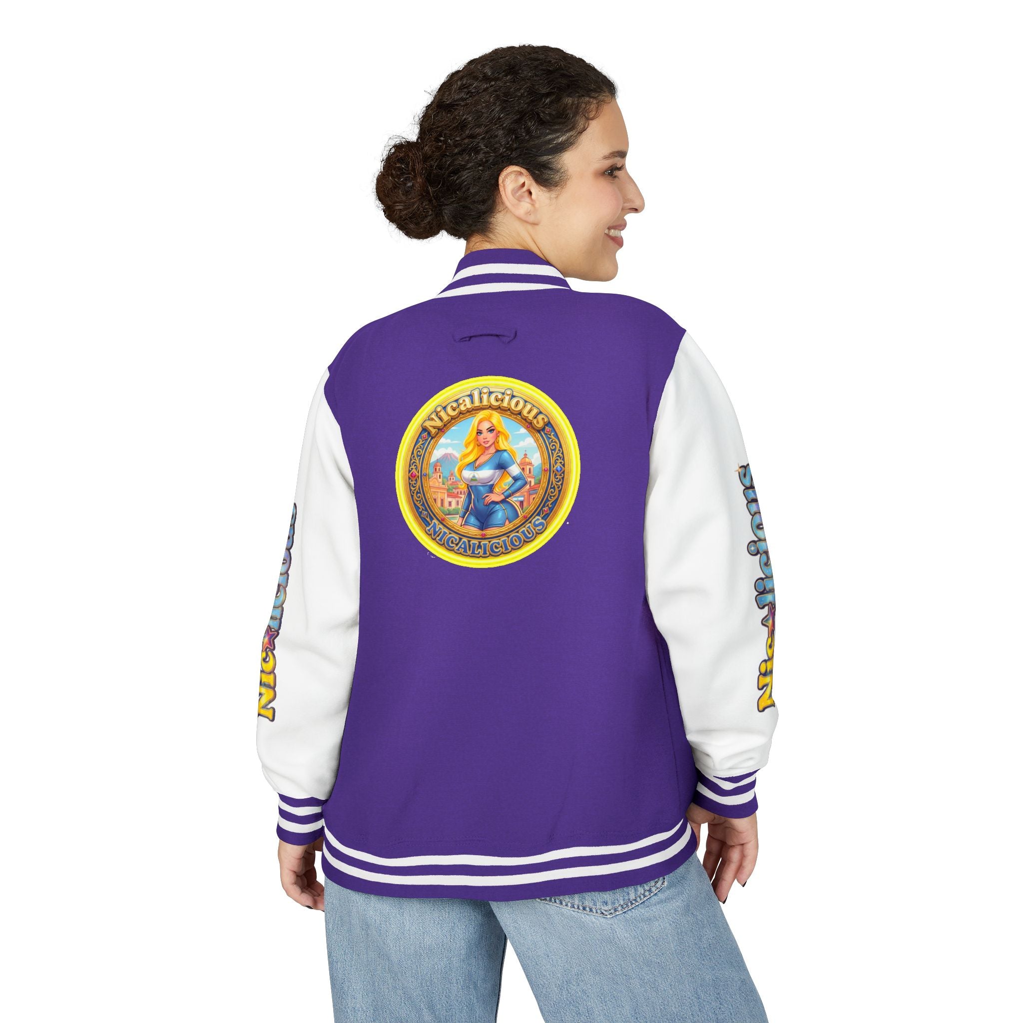 Letterman Jacket — 'Nicalicious' Retro Pinup Logo Varsity Jacket