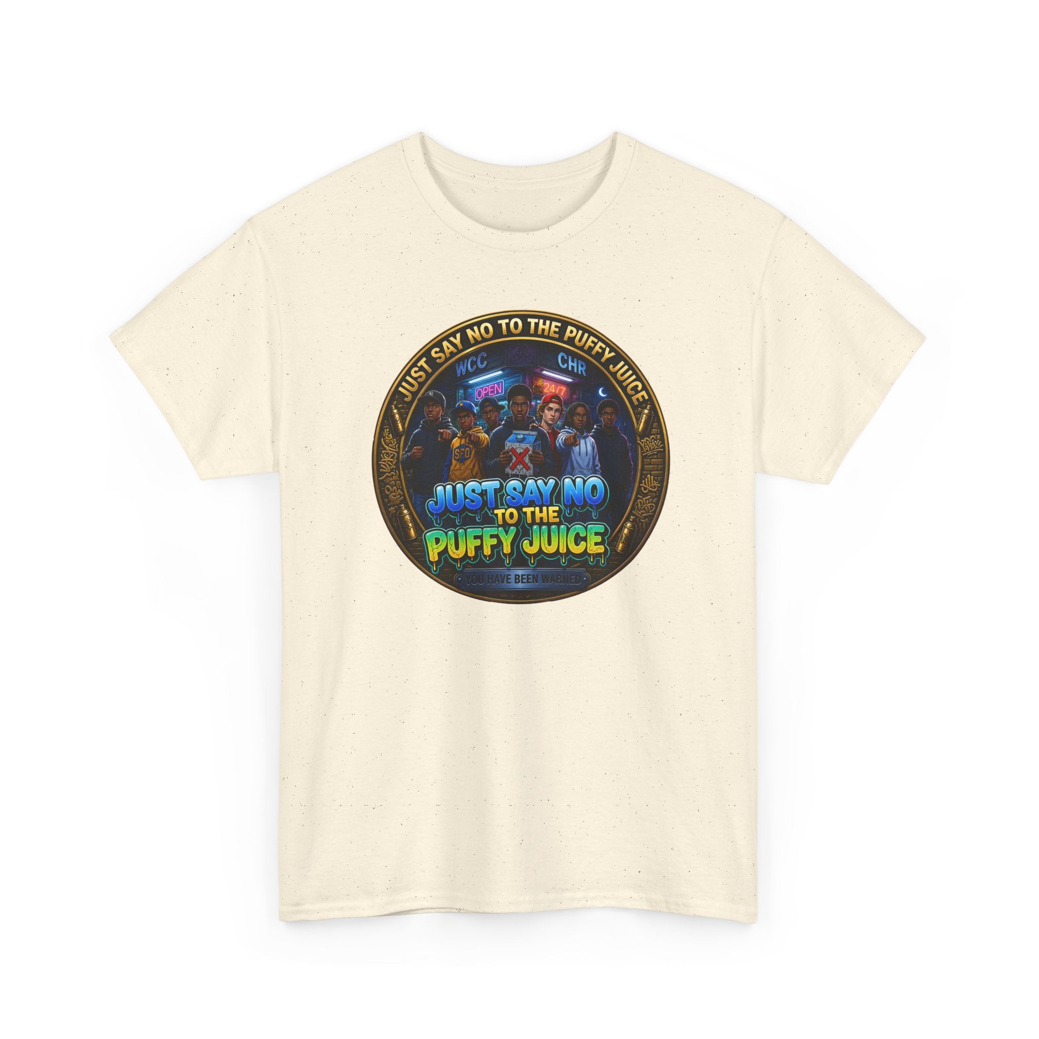 "Just Say No to the Puffy Juice "Tee – Anti-Party Vintage Graphic T-Shirt