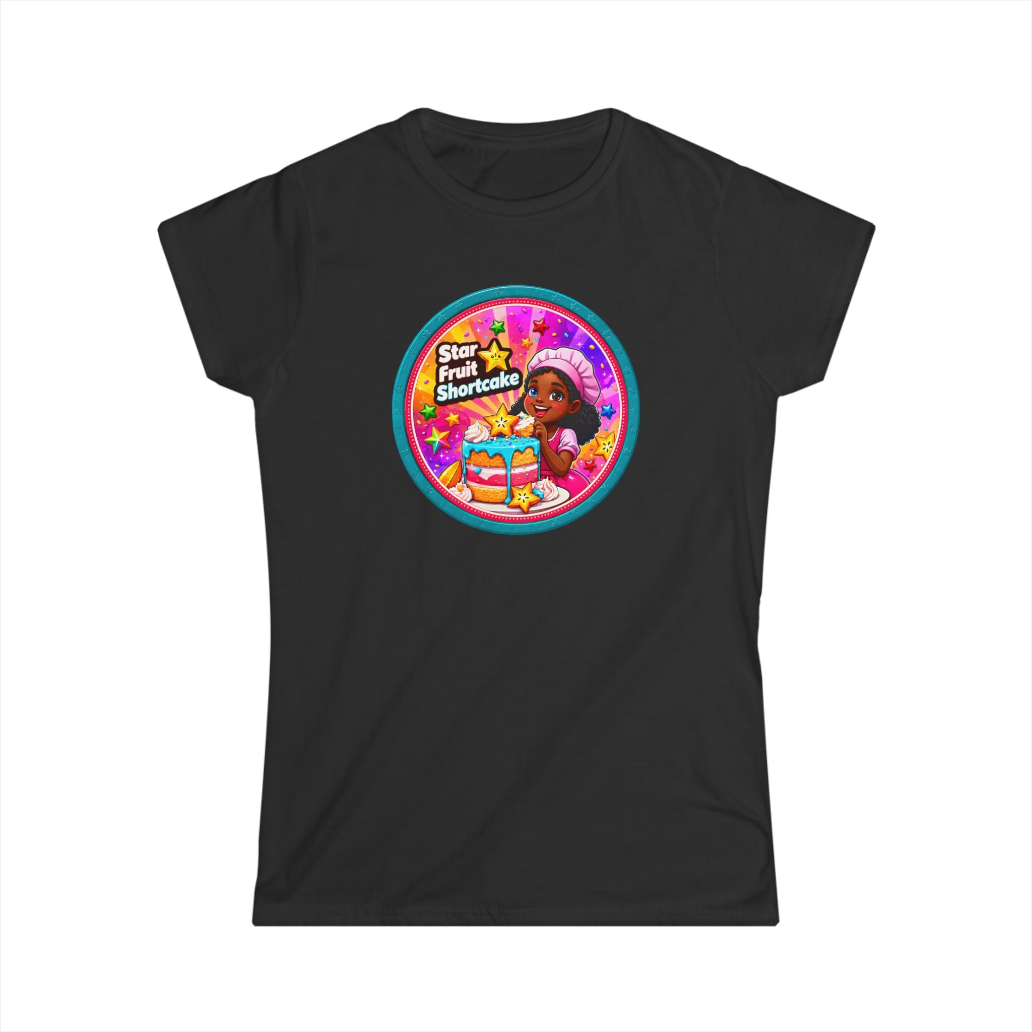 Women’s Tee — "Star Fruit Shortcake" Cute Retro Birthday Graphic
