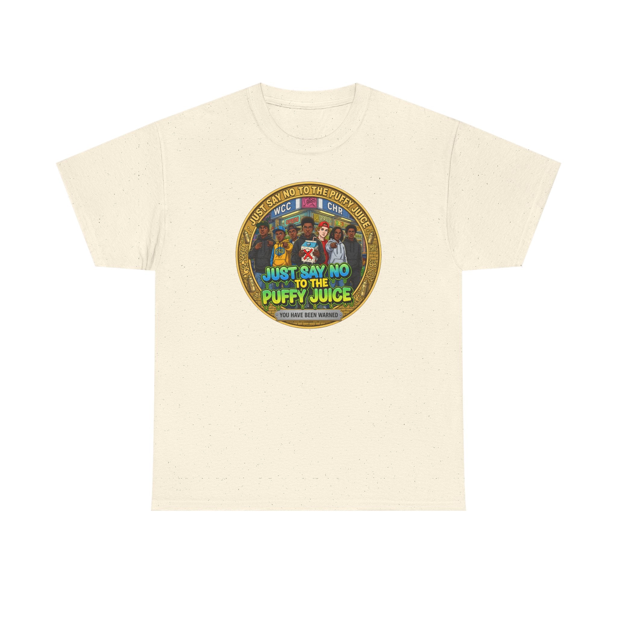 T-Shirt — "Just Say No to the Puffy Juice" Retro Anti-Vape Graphic Tee
