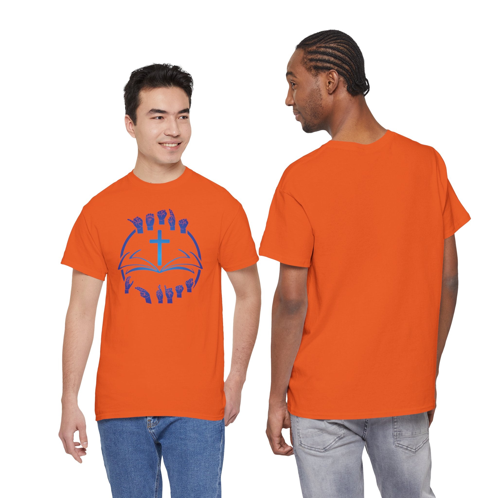 "Christian Bible Cross Sign Language "T-Shirt — Faith Prayer Hands Tee