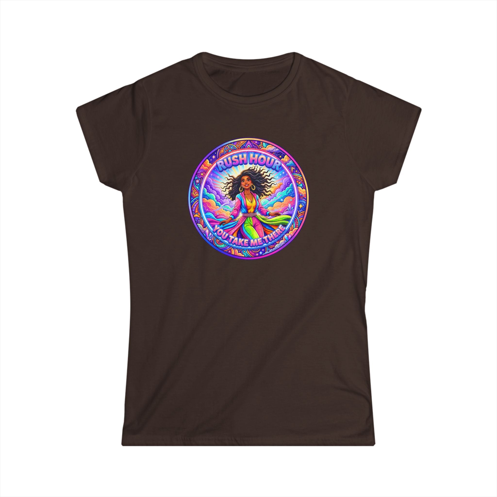 Women's Tee — 'Rush Hour' Retro Graphic Shirt