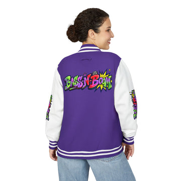 Letterman Jacket — 'Bass N Boom' Graffiti Bomber