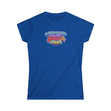 Graphic Tee — "I'm Waiting for the Reup,  Holler At Your Girl U Heard" Colorful Retro Women’s T-Shirt