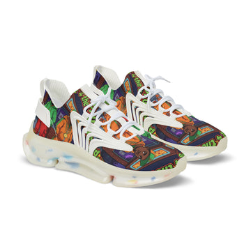 Mesh Sneakers — "I'm Waiting For The Re-Up"Urban Retro Street Art Print Men’s Athletic Shoes