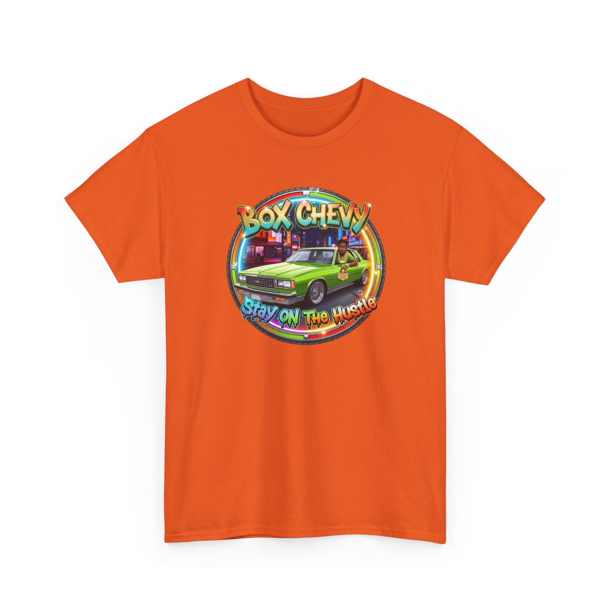 Vintage Chevy Truck Tee — "Box Chevy Stay On The Hustle" Retro Car Graphic Shirt