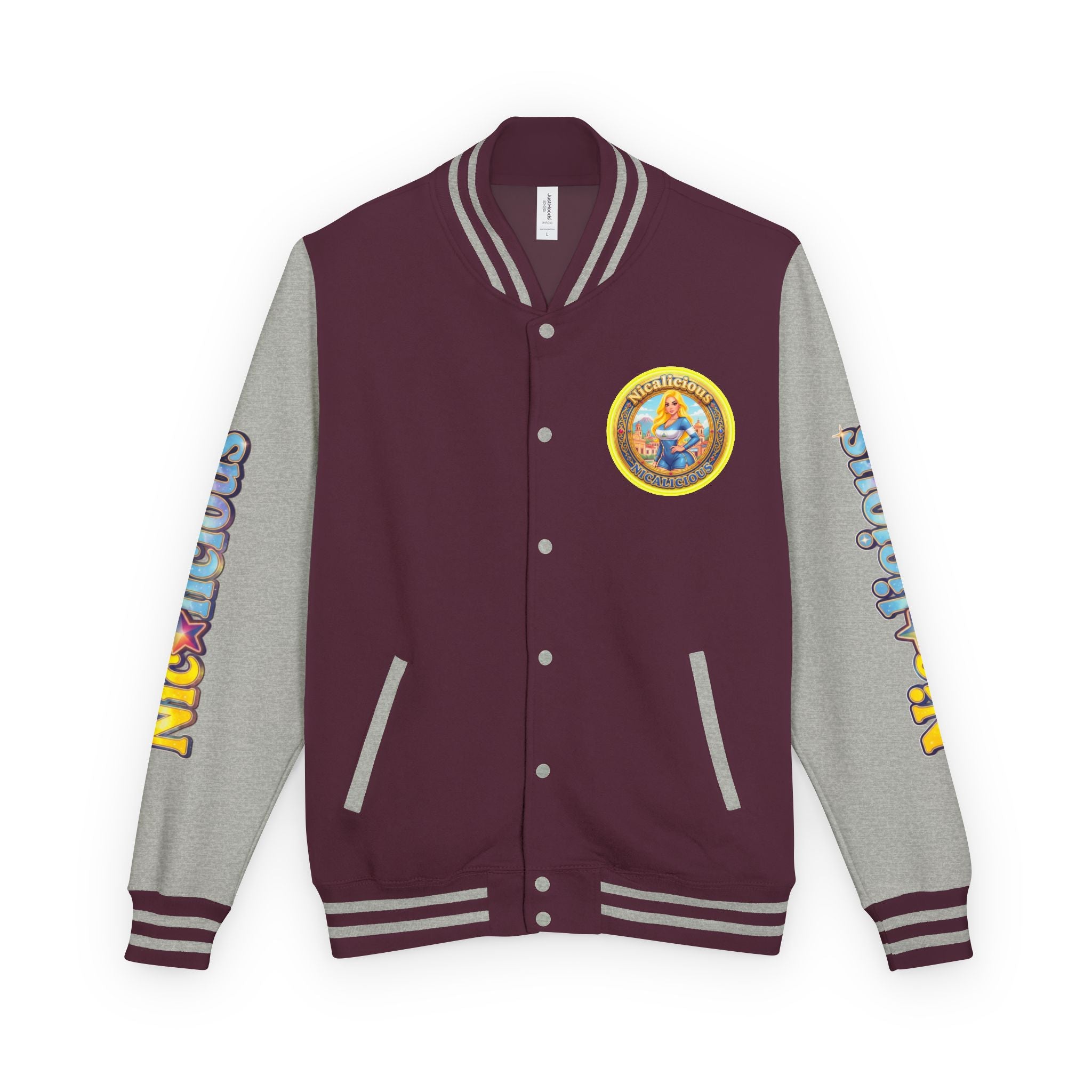"Nicalicious" Varsity Jacket — Retro Pinup Letterman Jacket