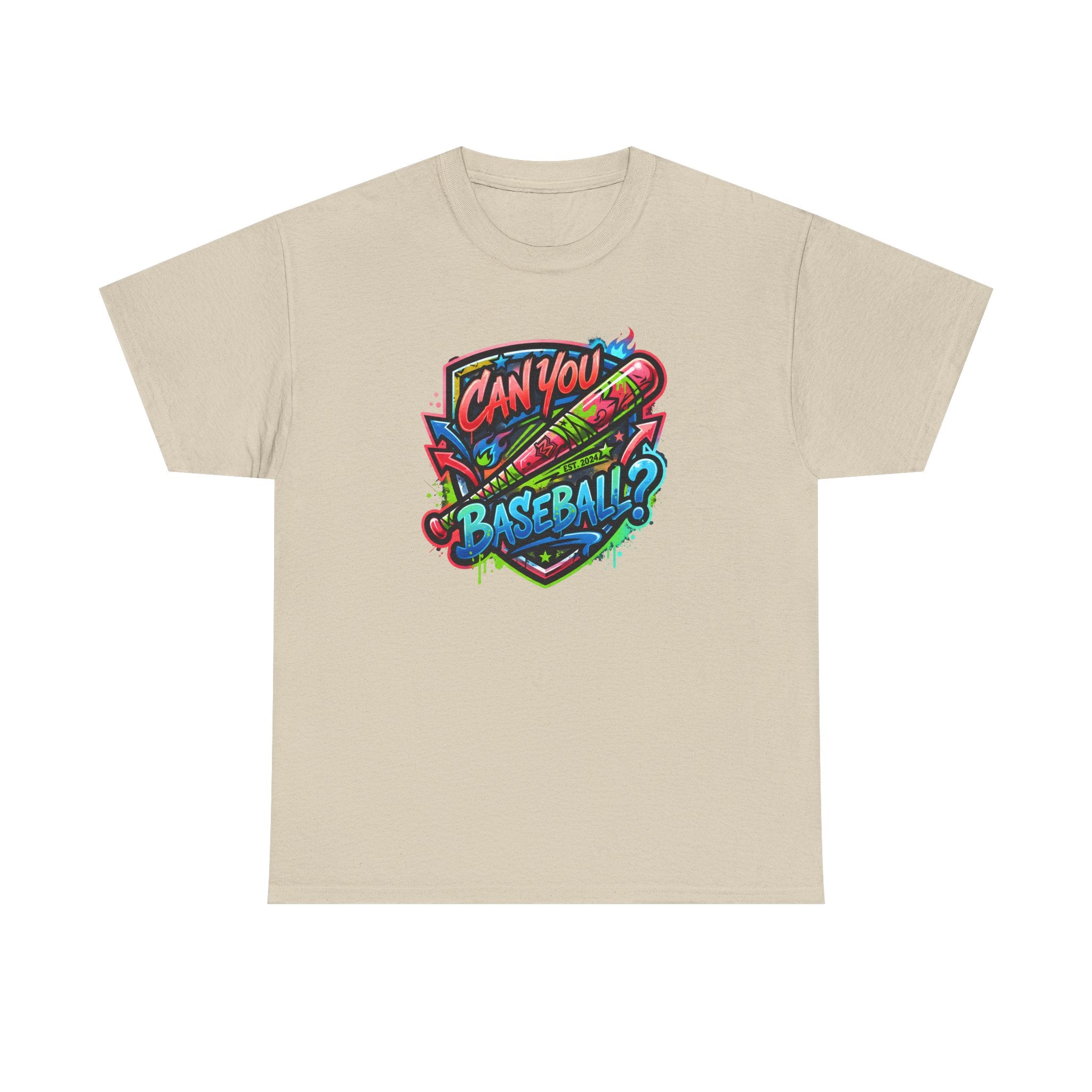 Can You Baseball? T-Shirt — Colorful Retro Baseball Graphic Tee