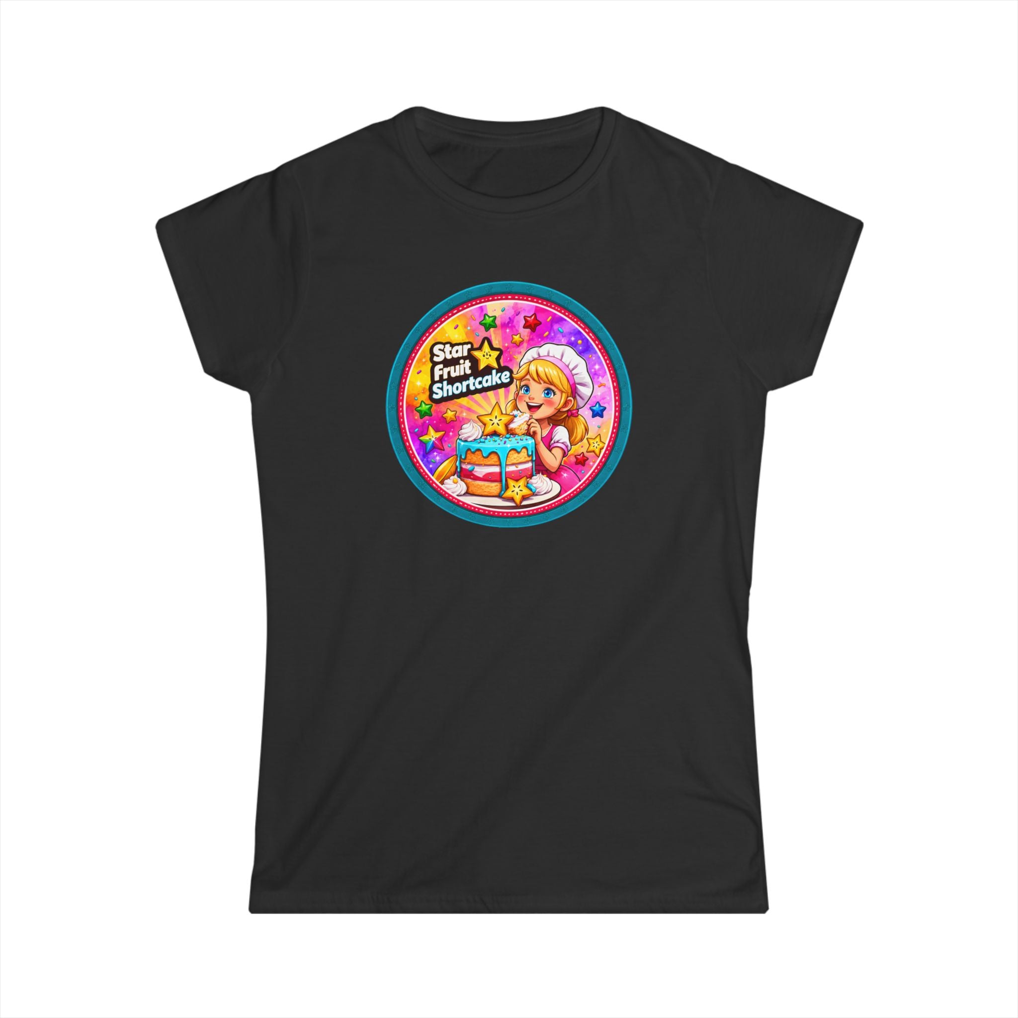"Star Fruit Shortcake" Women's Tee — Cute Retro Dessert Graphic Shirt