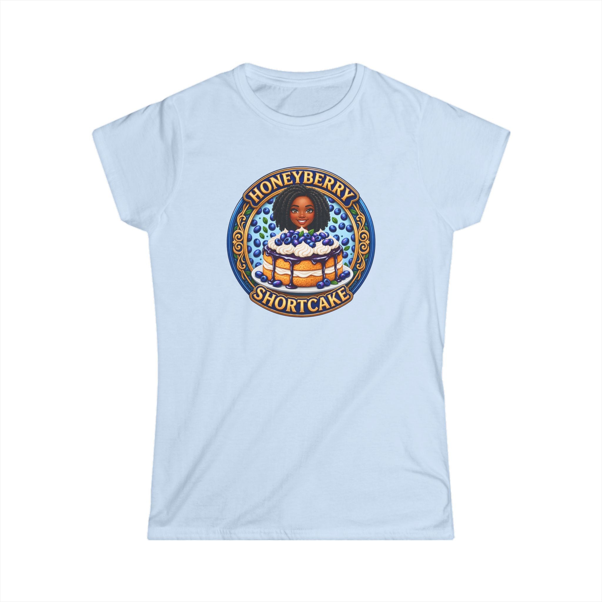 Shortcake Logo Tee — "Honeyberry Shortcake" Retro Badge Women's T-Shirt