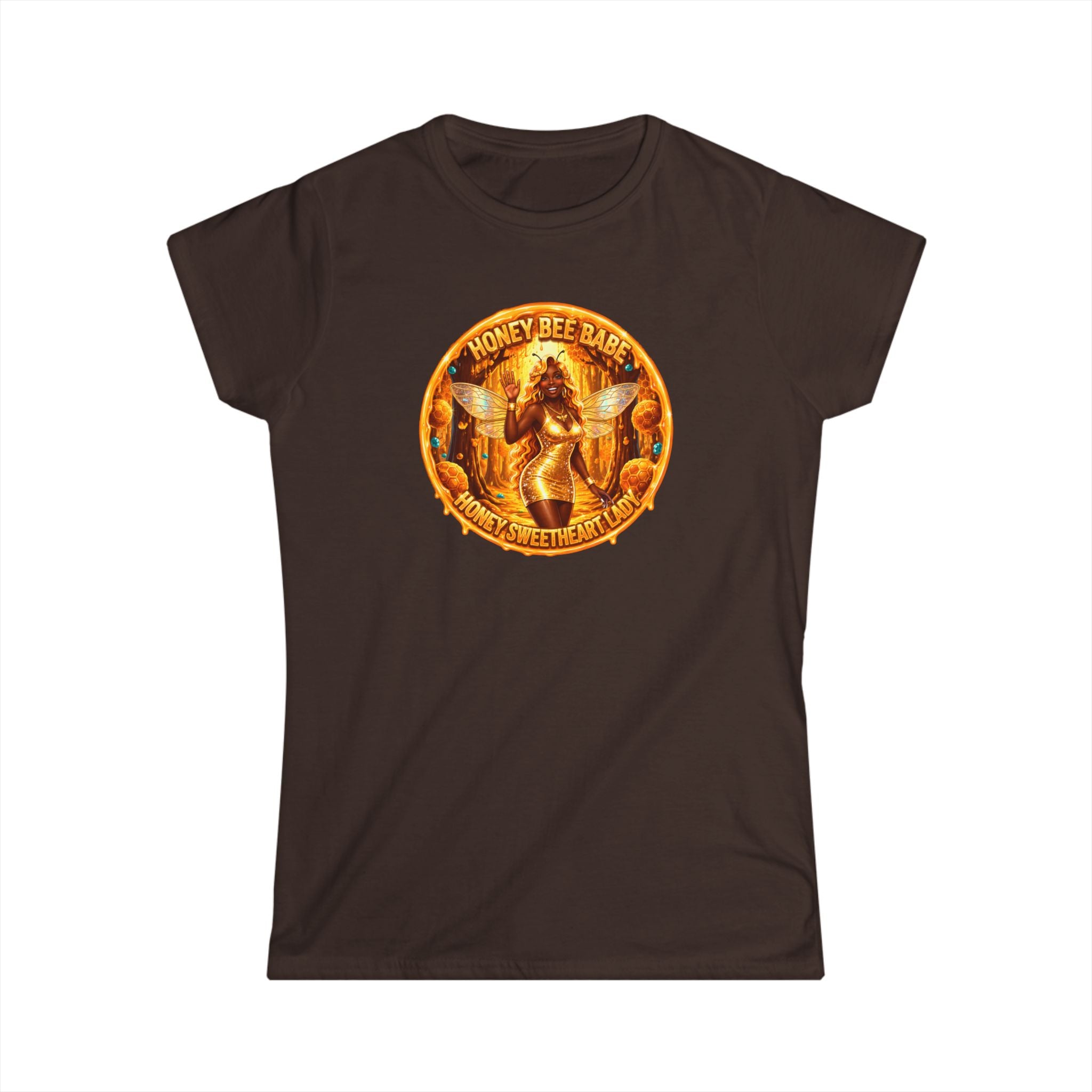 "Honey Bee Babe" Women's Tee — Vintage Beekeeper Graphic