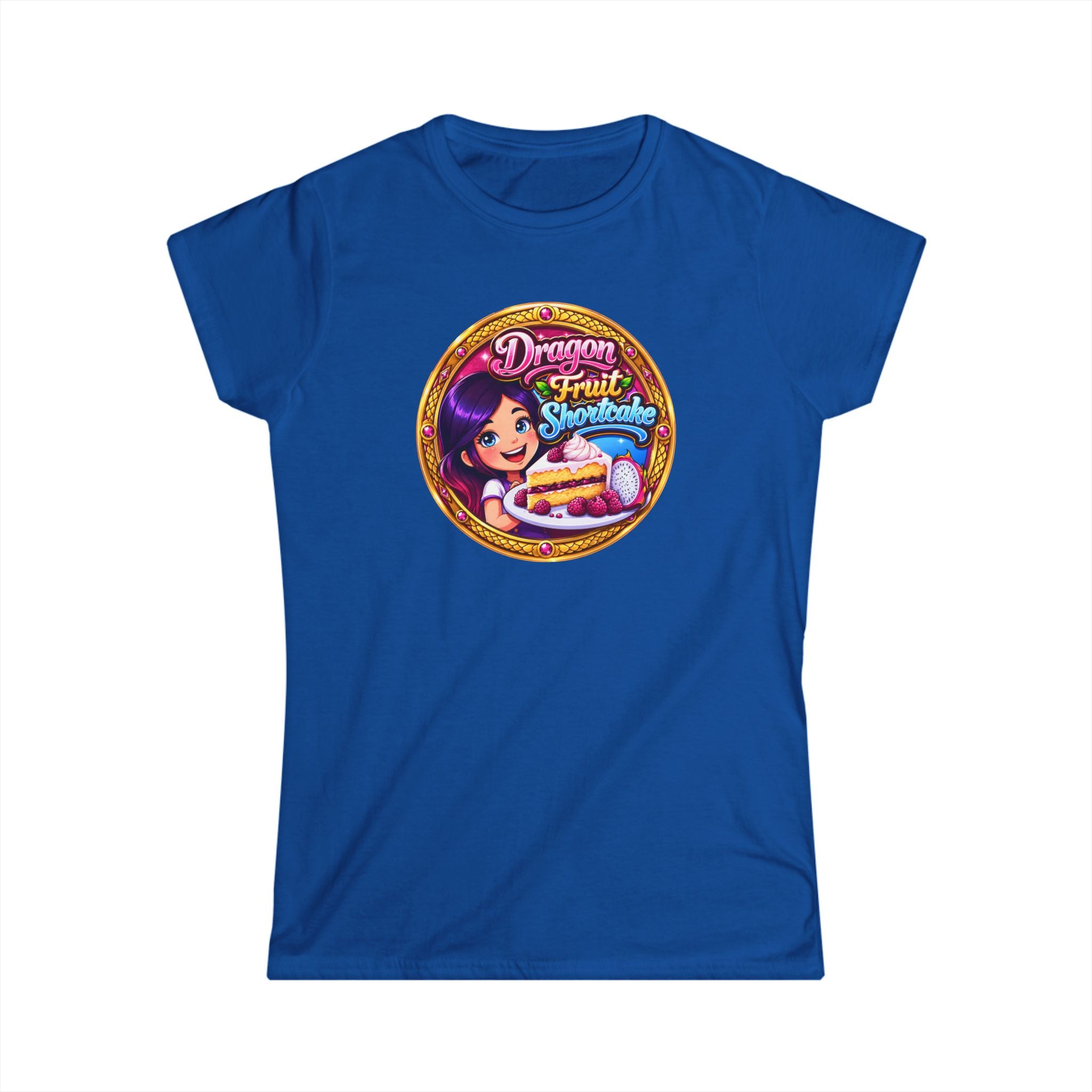 "Dragon Fruit Shortcake" Women's Tee — Cute Kawaii Dessert Graphic Shirt