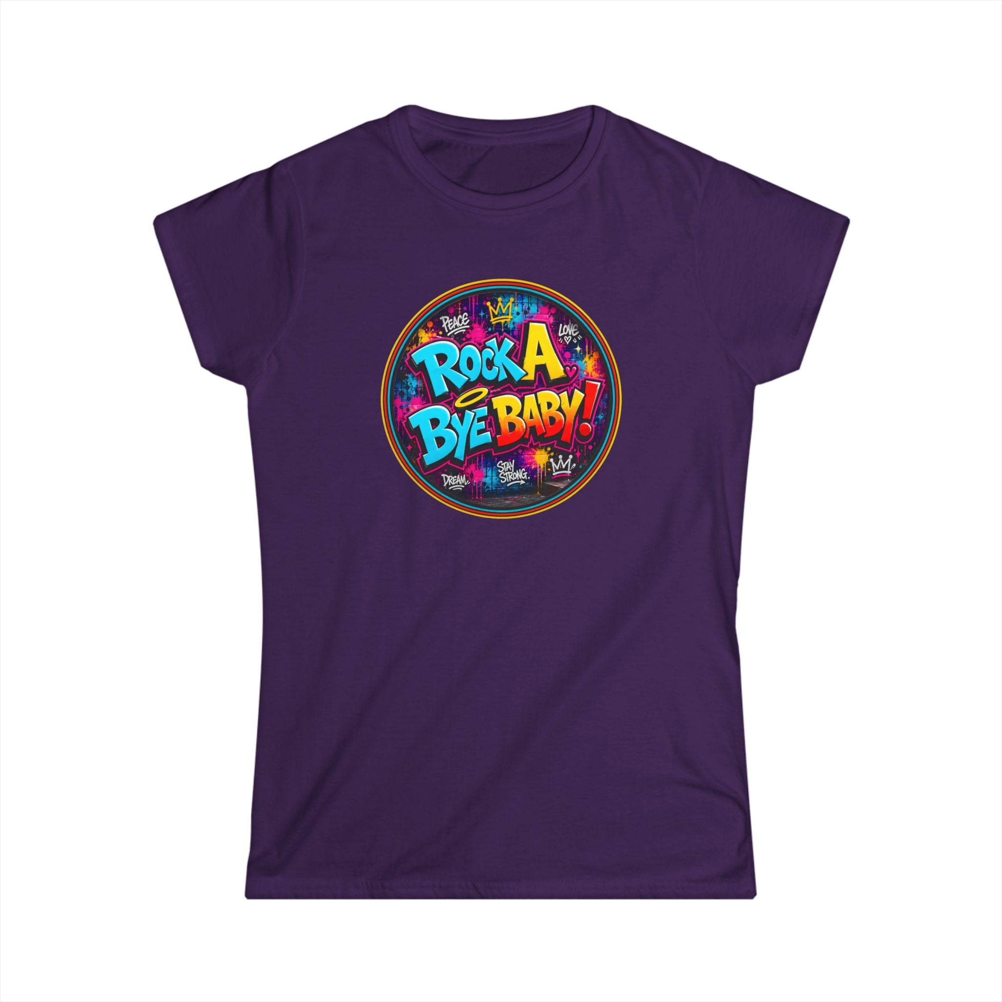 Women's Tee – "Rock A Bye Baby!" Classic White Softstyle T-Shirt