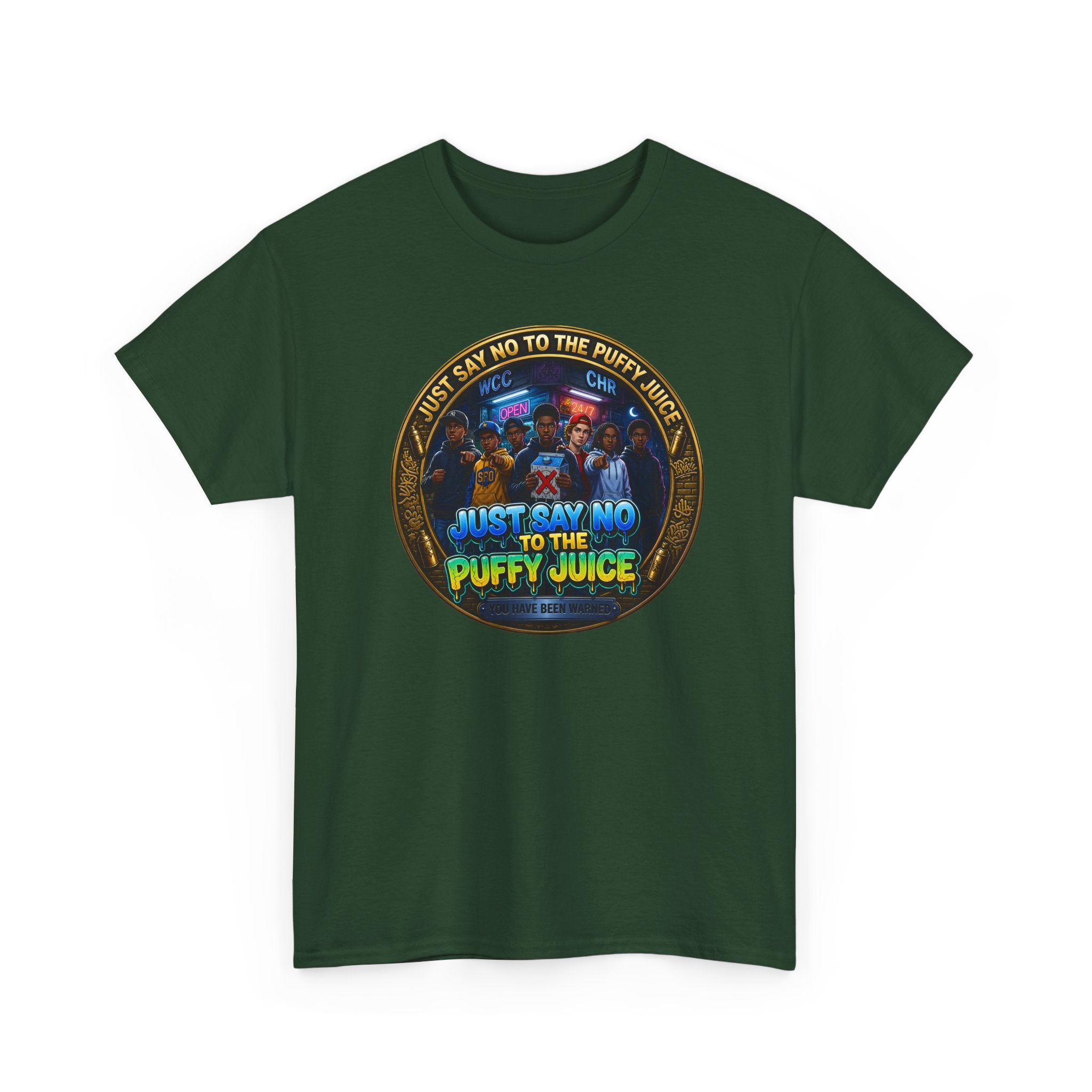 "Just Say No to the Puffy Juice "Tee – Anti-Party Vintage Graphic T-Shirt