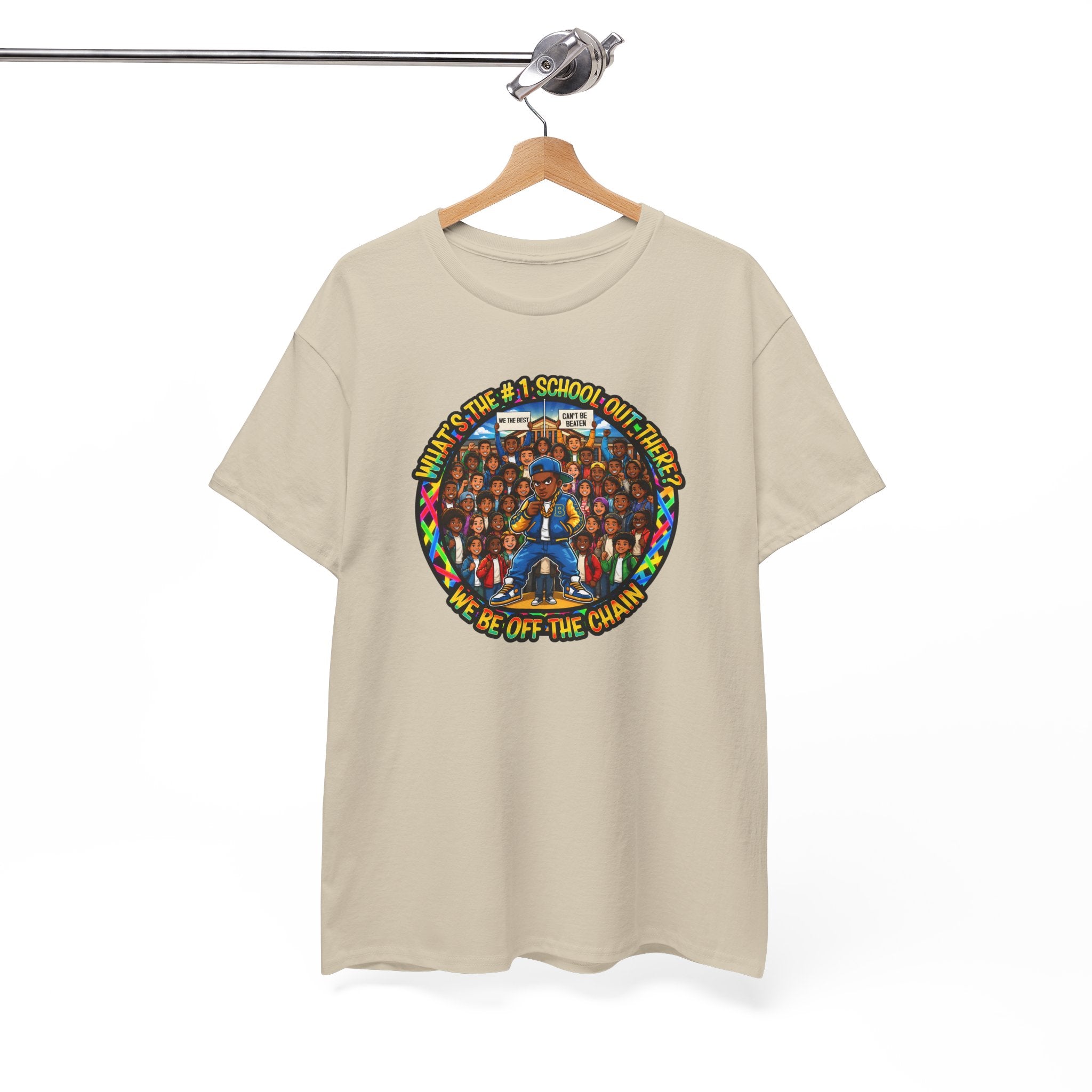 Community Unity Tee — "What's The #1 School Out There" Illustration Shirt