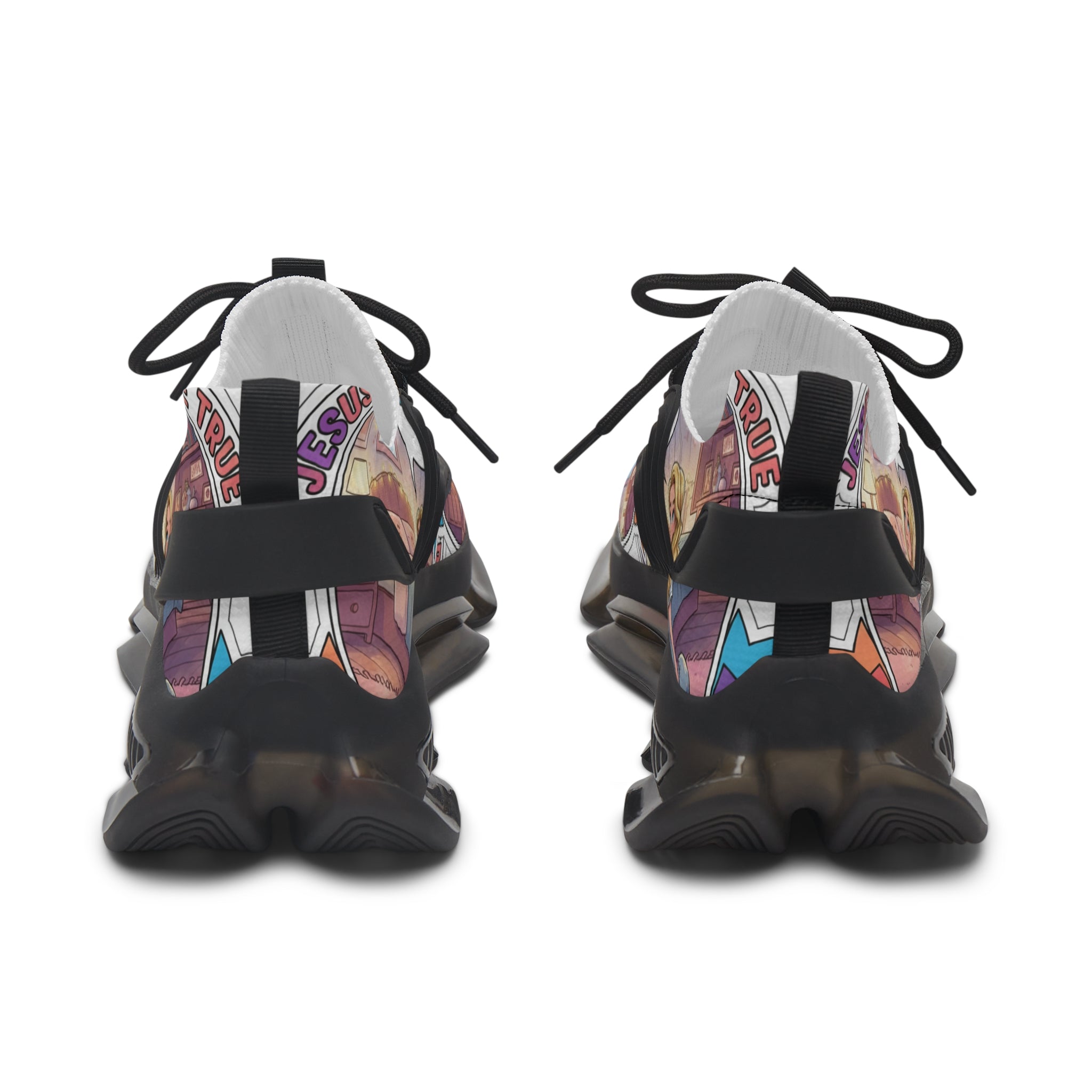 Mesh Sneakers — Inspirational 'Jesus Christ Makes Wishes Come True" Graphic Women's Trainers