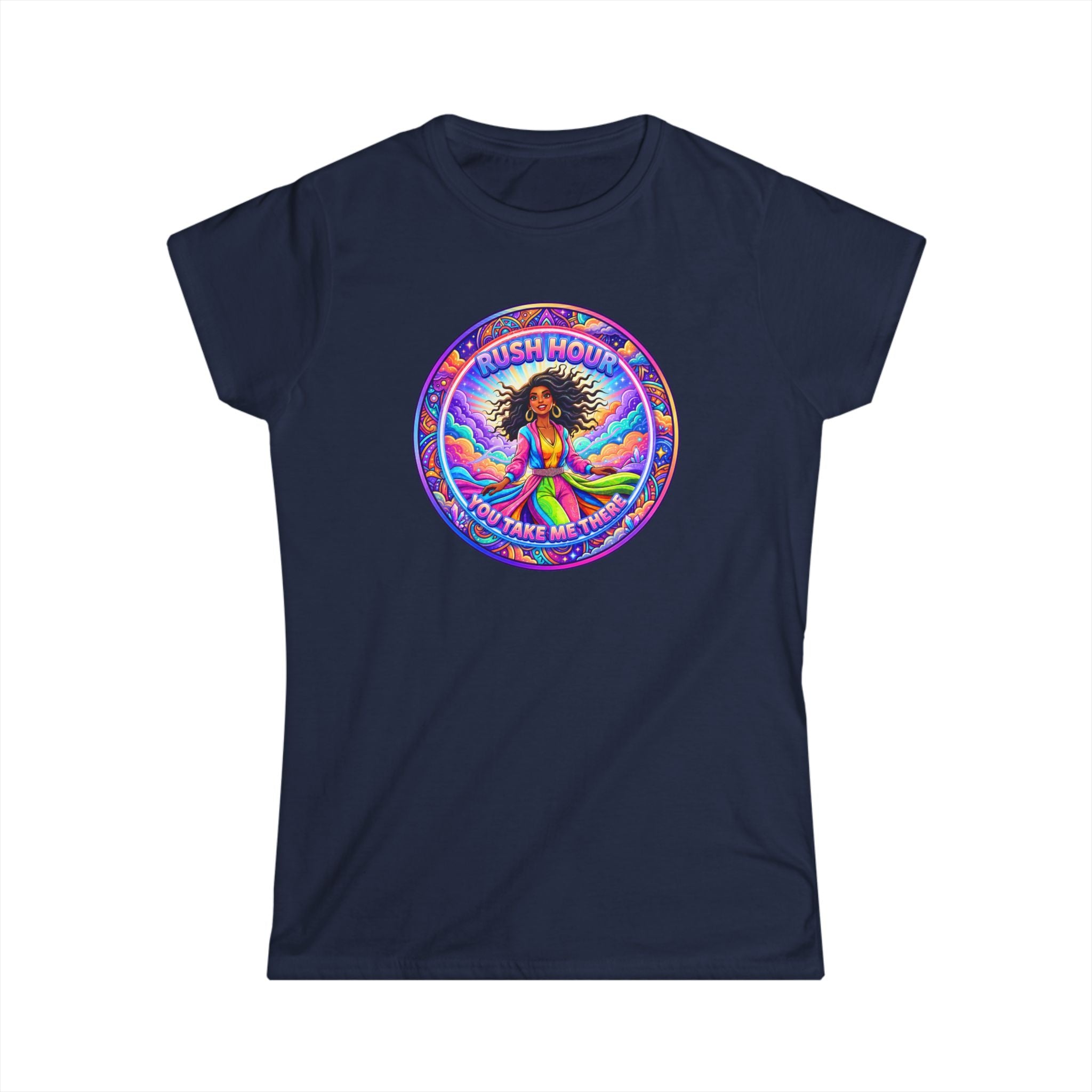Women's Tee — 'Rush Hour' Retro Graphic Shirt