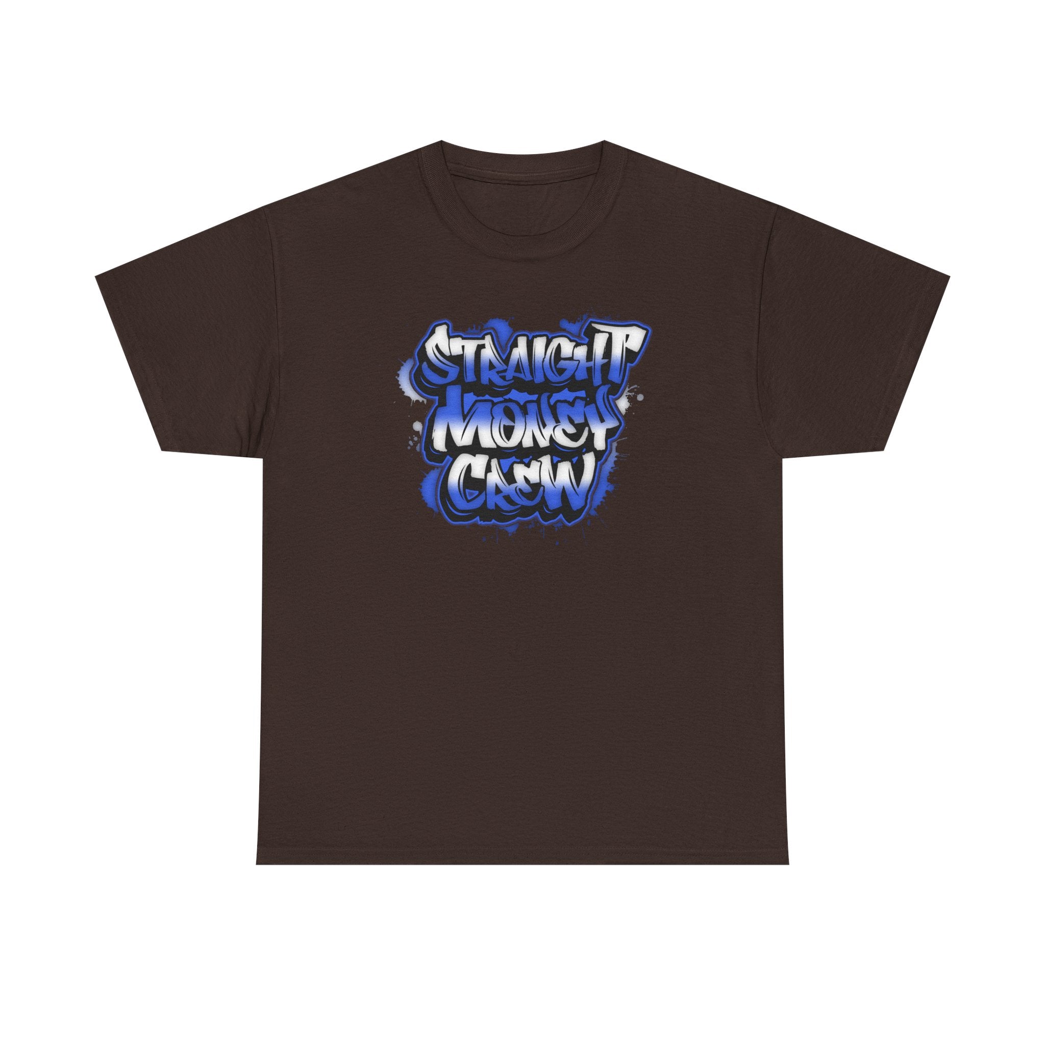 T-Shirt — "Stackin' Money Crew" Blue Graffiti Graphic Tee