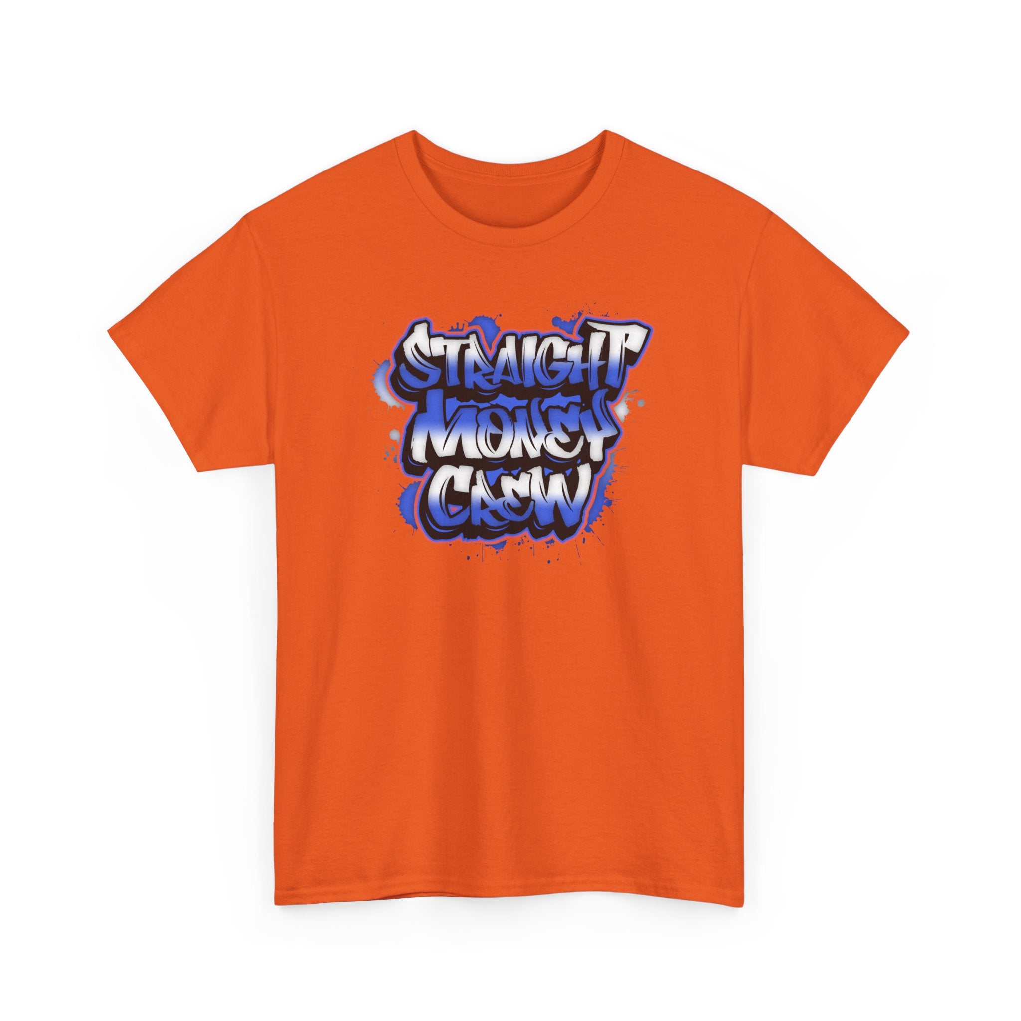 T-Shirt — "Stackin' Money Crew" Blue Graffiti Graphic Tee