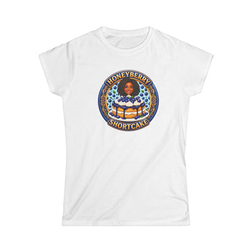 "Honeyberry Shortcake" Women's Tee – Retro Dessert Graphic Shirt