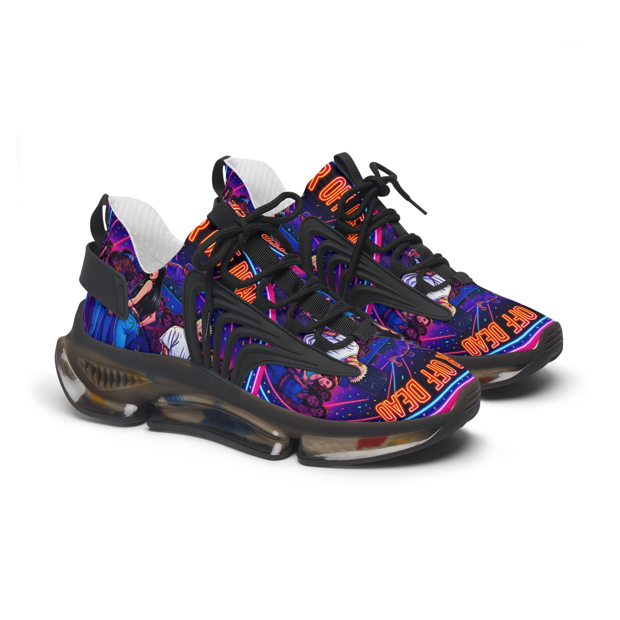 Women's Mesh Sneakers — Neon Retro Graphic "Better Off Dead" Street Style