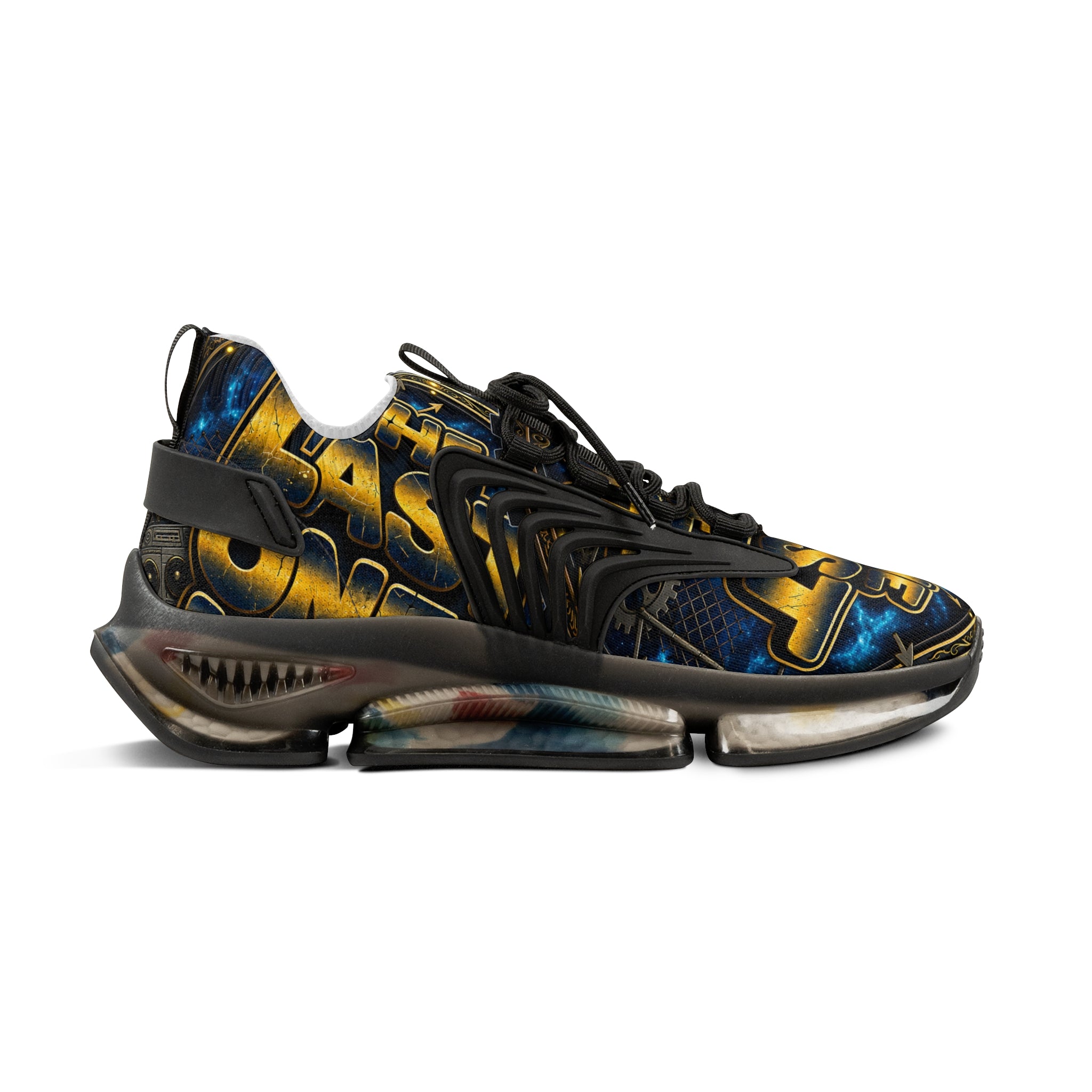 Mesh Sneakers — Bold 'The Last One Left' Graphic Athletic Shoes
