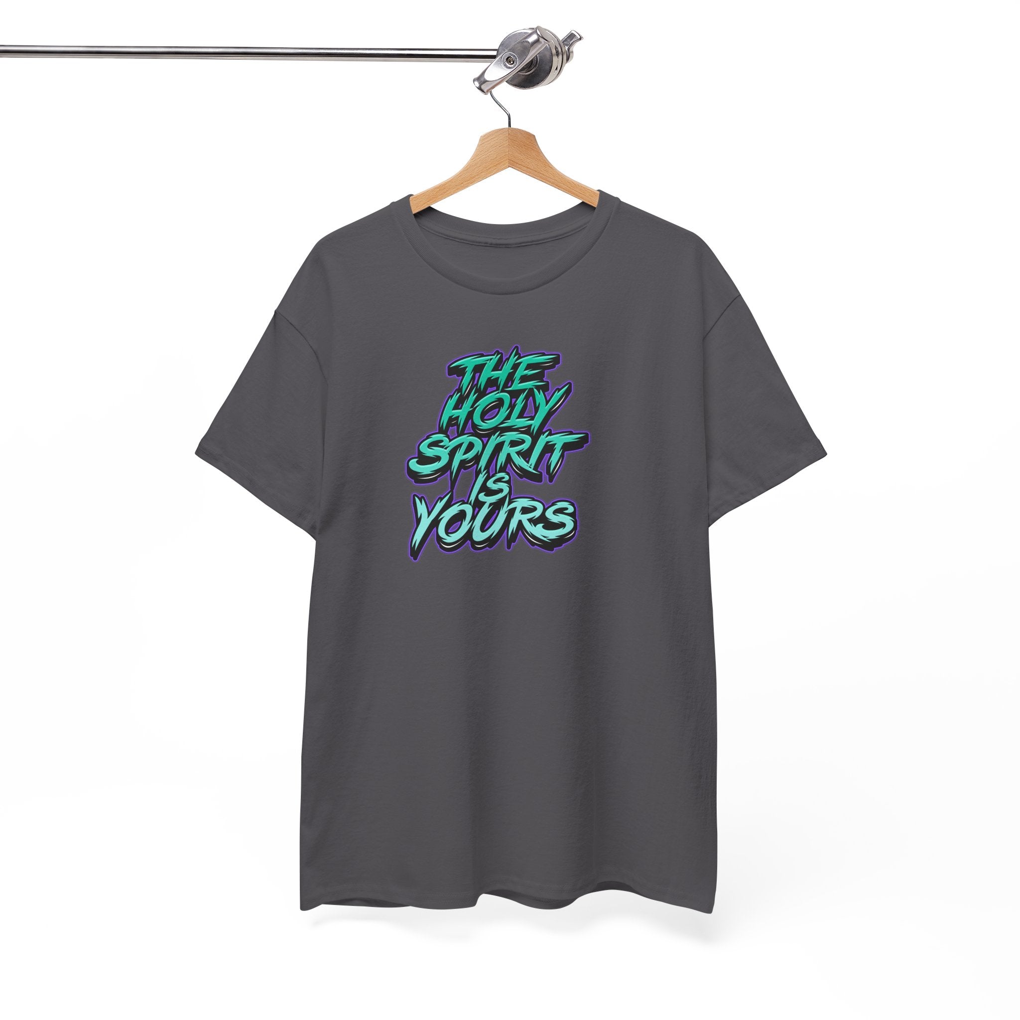 T-Shirt — "The Holy Spirit Yours" Retro Script Faith Tee