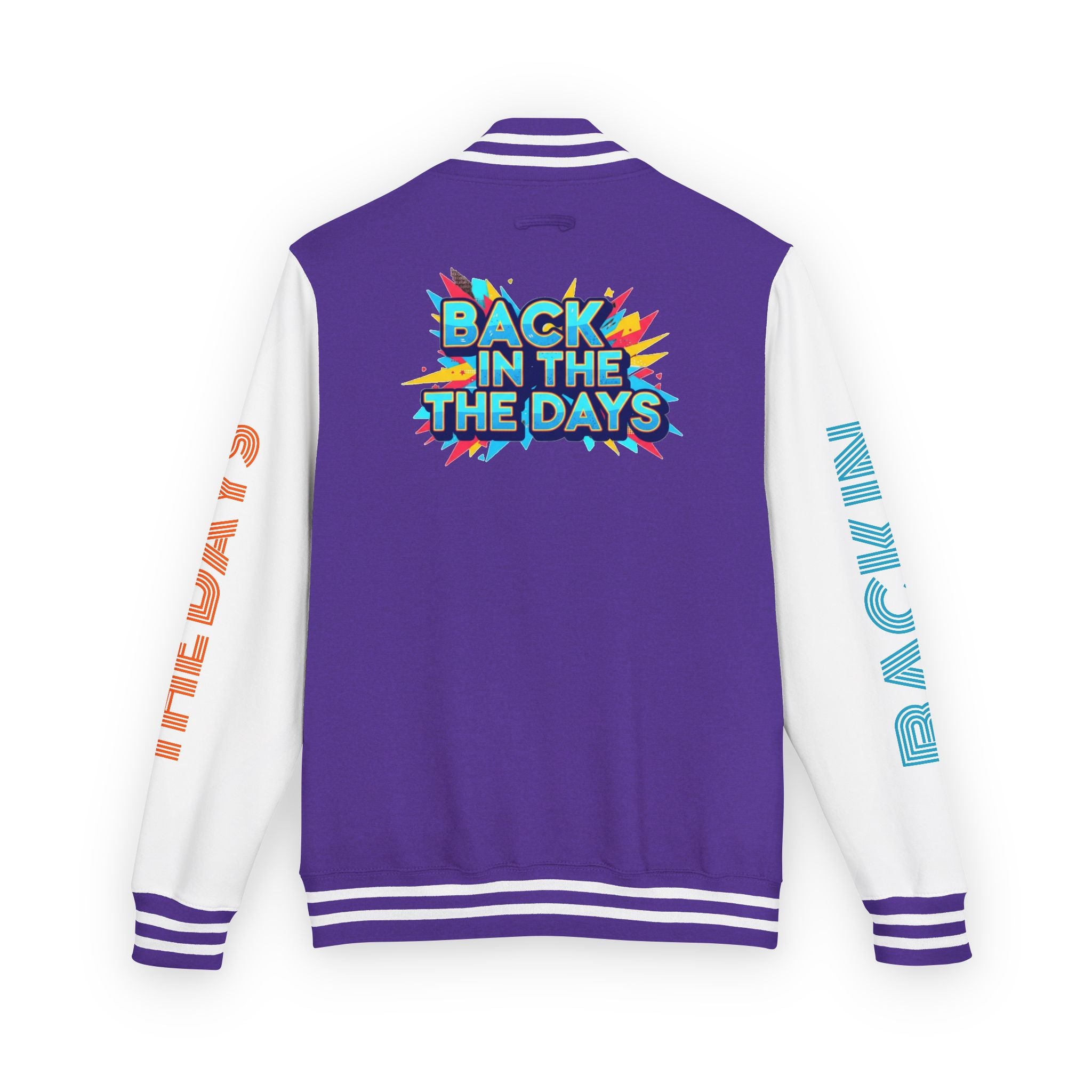 Letterman Jacket — "Back in the Days" Retro Graphic Bomber