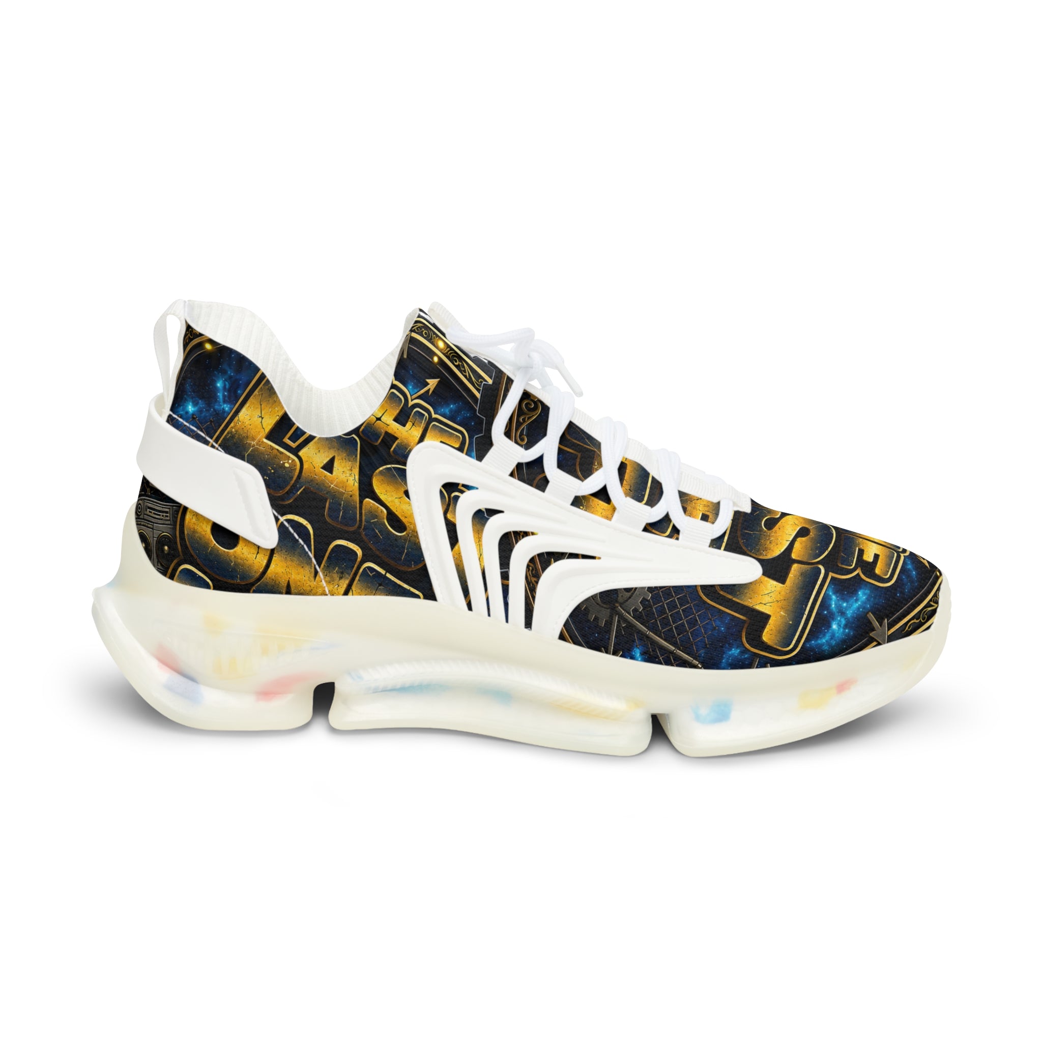 Mesh Sneakers — Bold 'The Last One Left' Graphic Athletic Shoes
