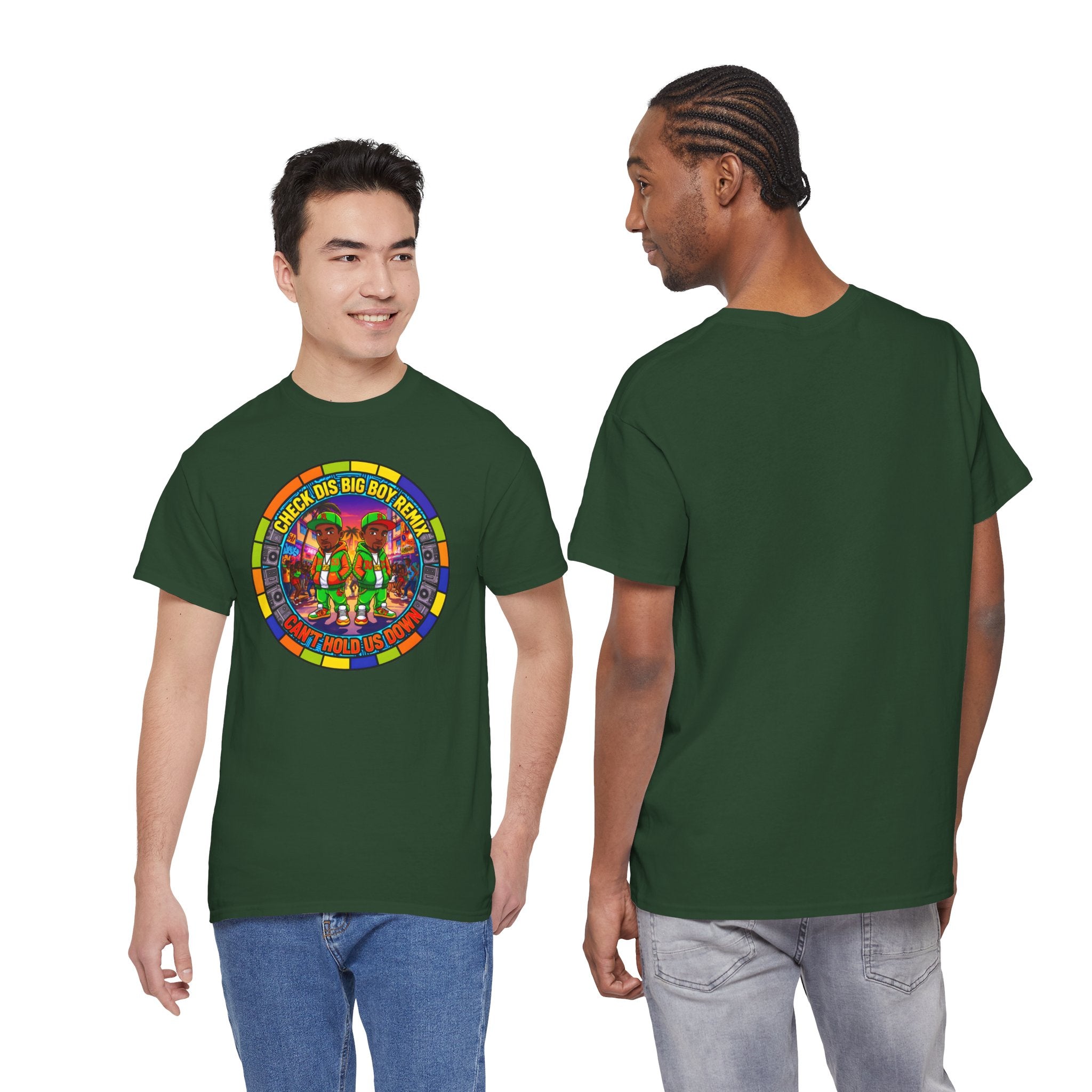 T-Shirt — "Check Dis Big Boy Remix" Colorful Cartoon Grap6hic Tee
