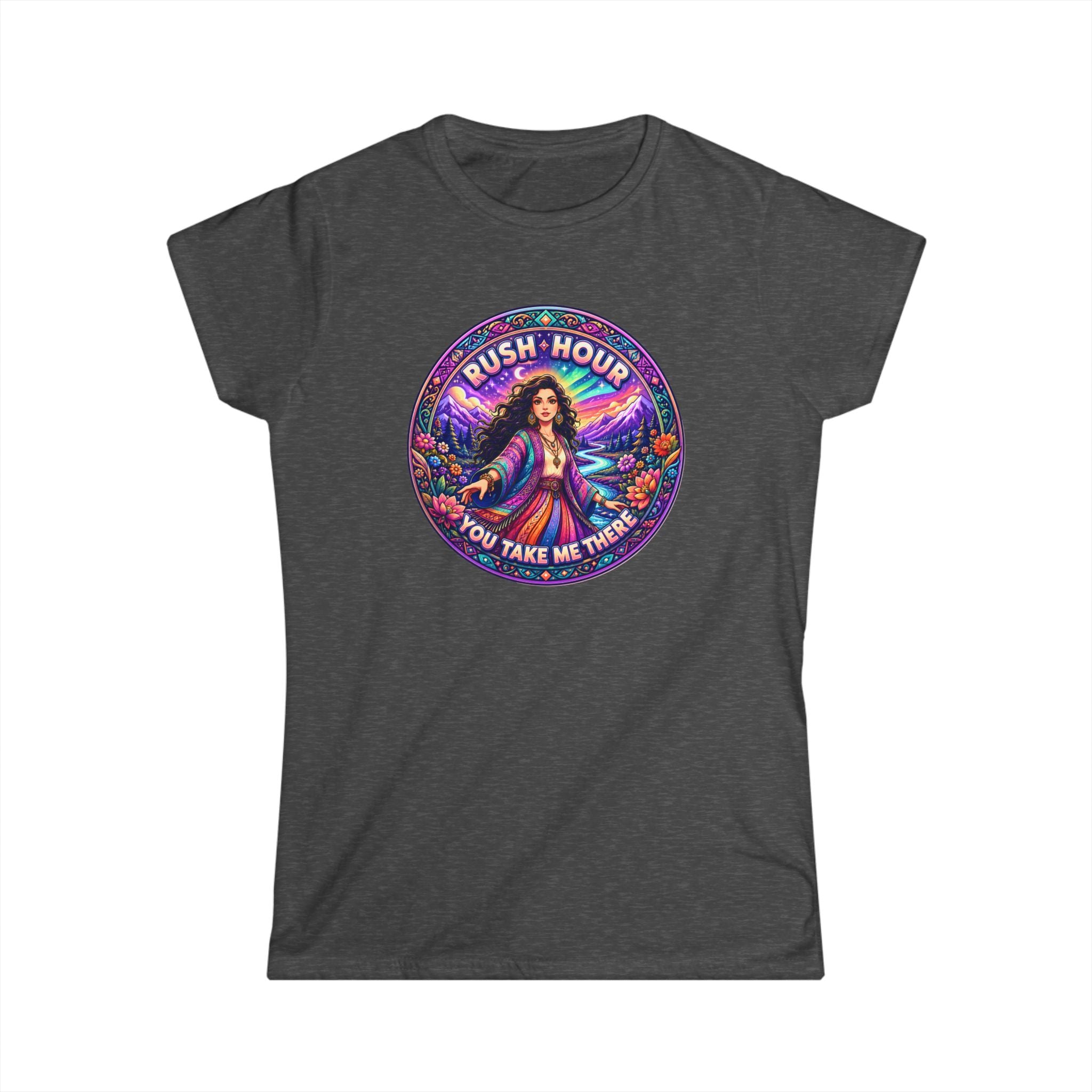 Retro Floral Tee — "You Take Me There" Women's Graphic T-Shirt
