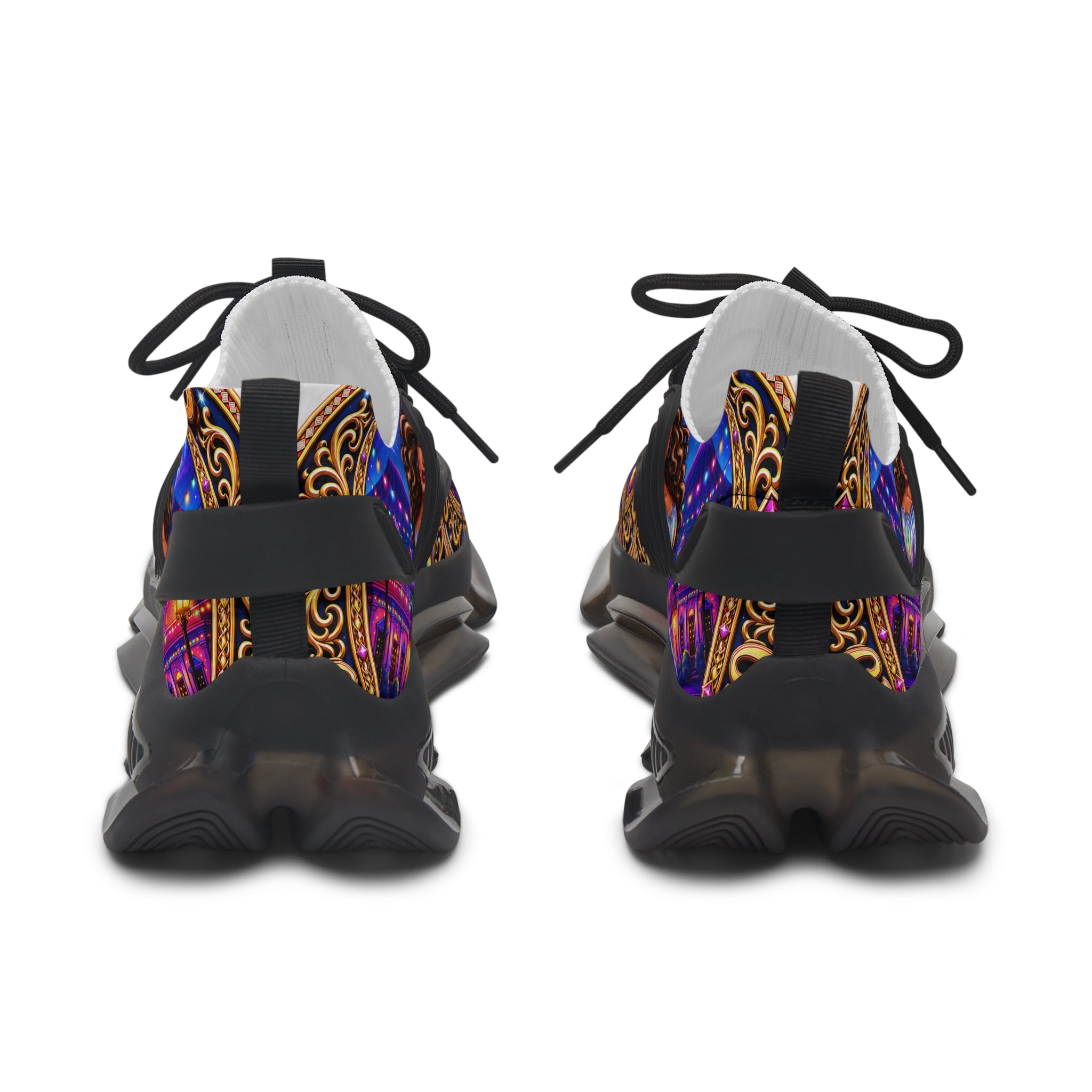 Women's Mesh Sneakers —"Chapina-Licious "Vibrant Saint-inspired Graphic Athletic Shoes