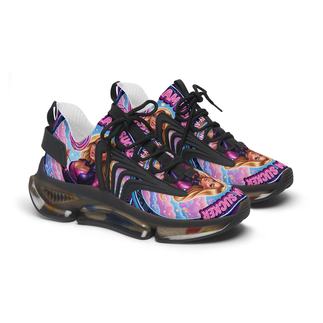 Women's Mesh Sneakers — Colorful Pop-Art 'A Dream Sucker' Graphic Athletic Shoes