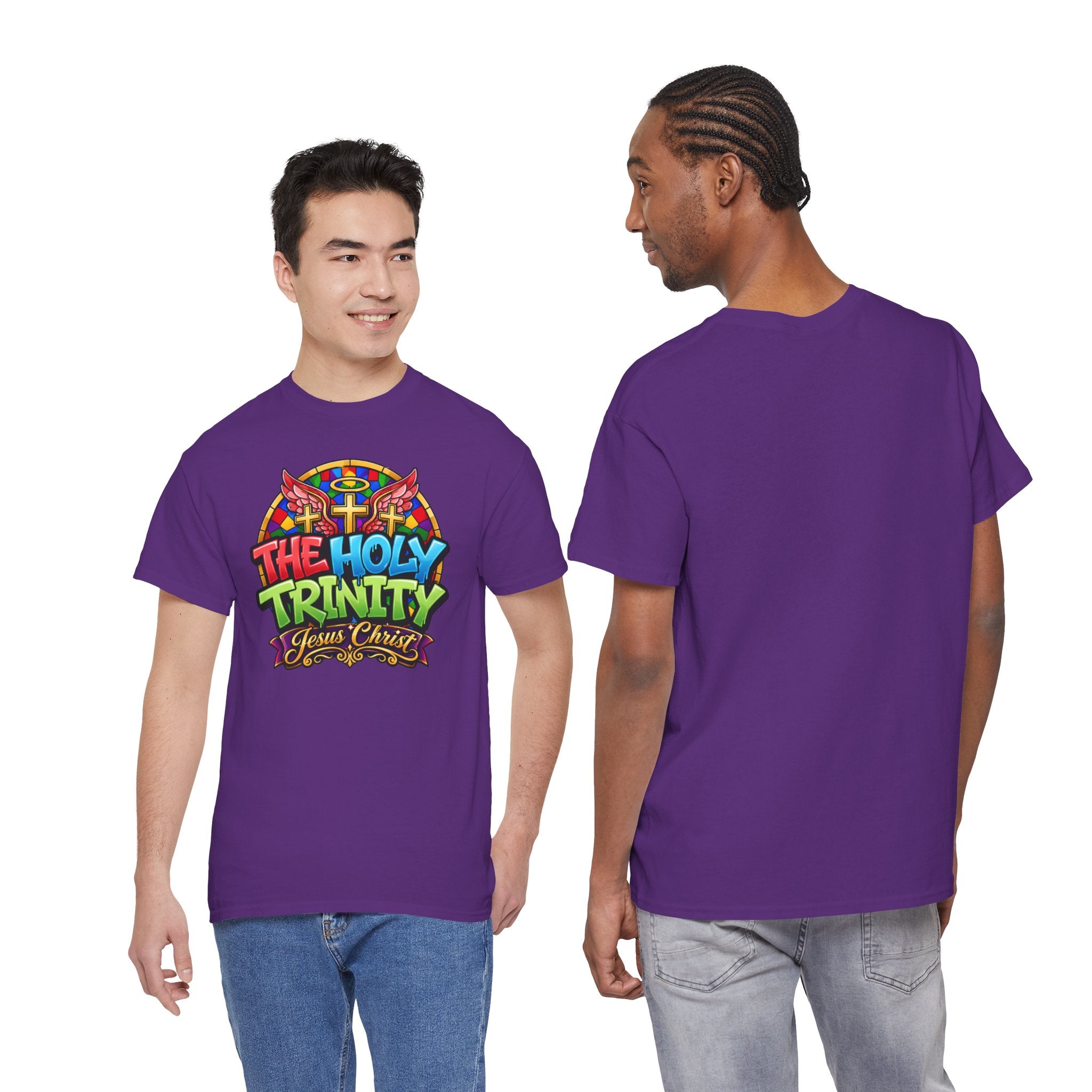 Holy Trinity Graphic Tee — 'The Holy Trinity Jesus Christ' Colorful Faith T-Shirt