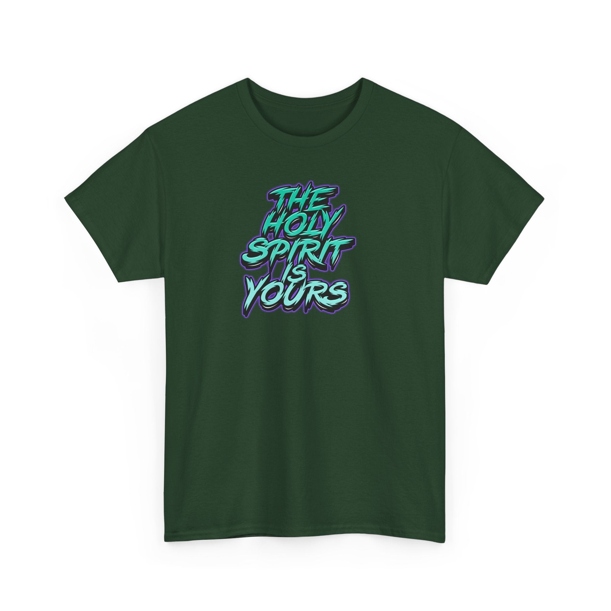 T-Shirt — "The Holy Spirit Yours" Retro Script Faith Tee