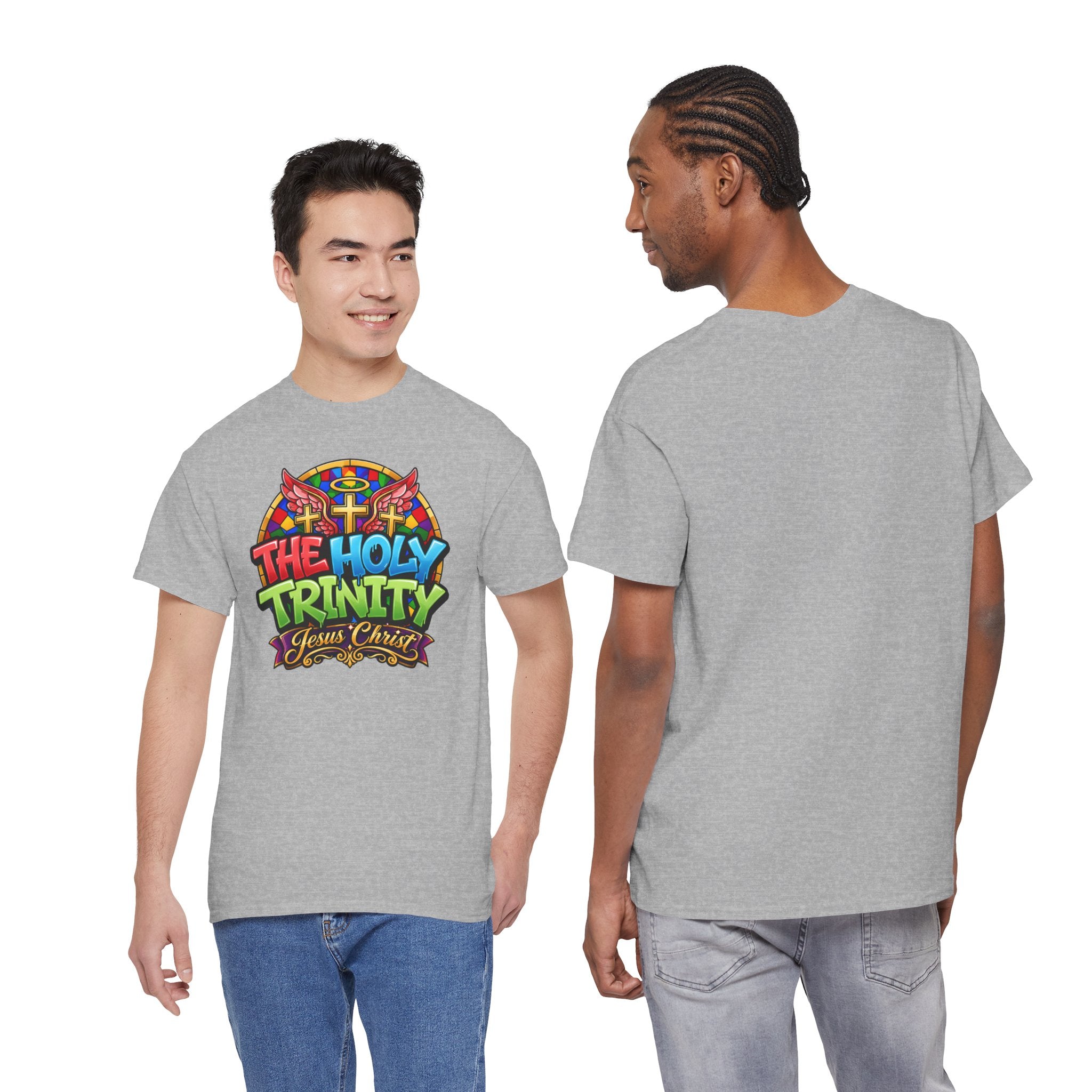 Holy Trinity Graphic Tee — 'The Holy Trinity Jesus Christ' Colorful Faith T-Shirt