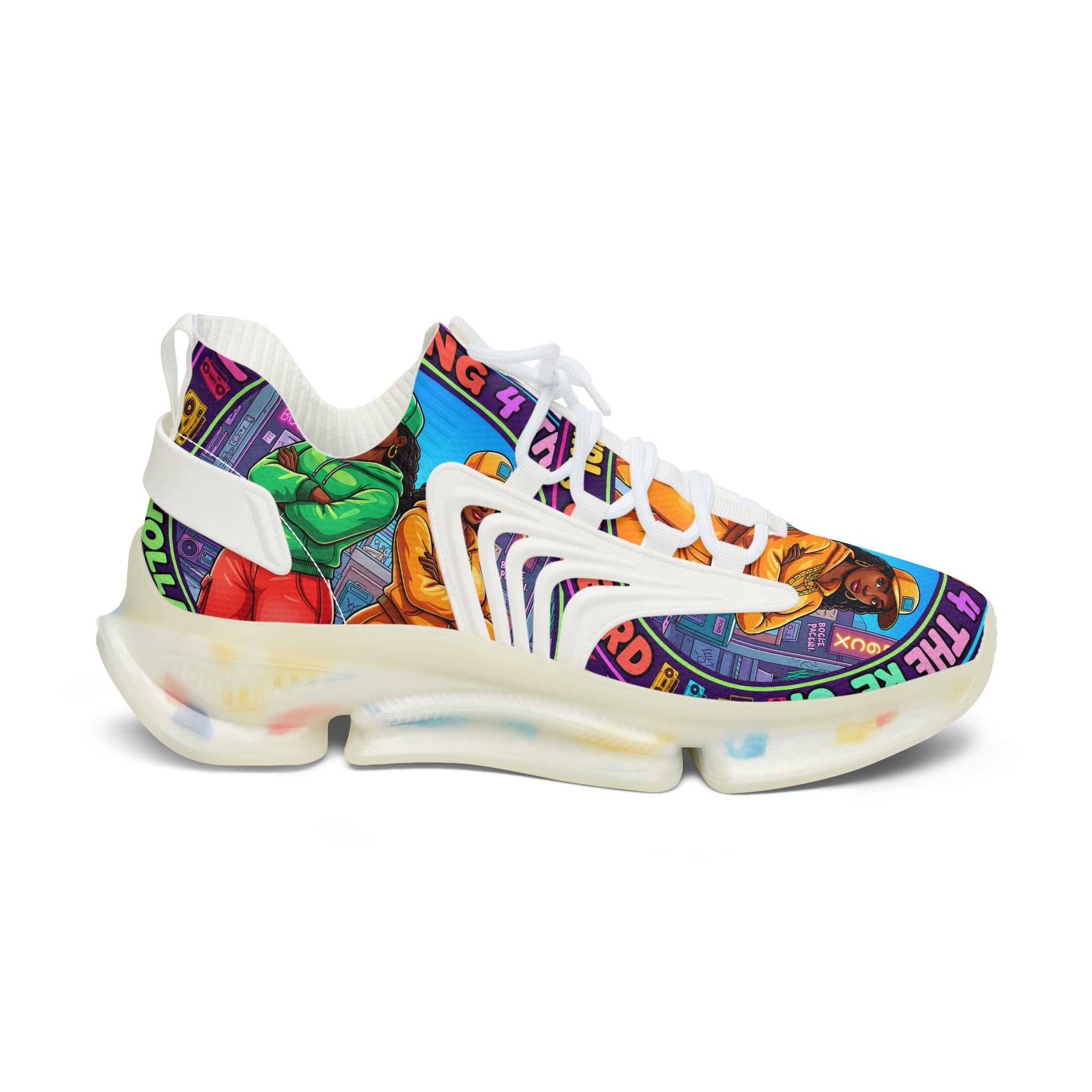 Women's Mesh Sneakers — 'Im Waiting For The Re-Up' Street Art Design