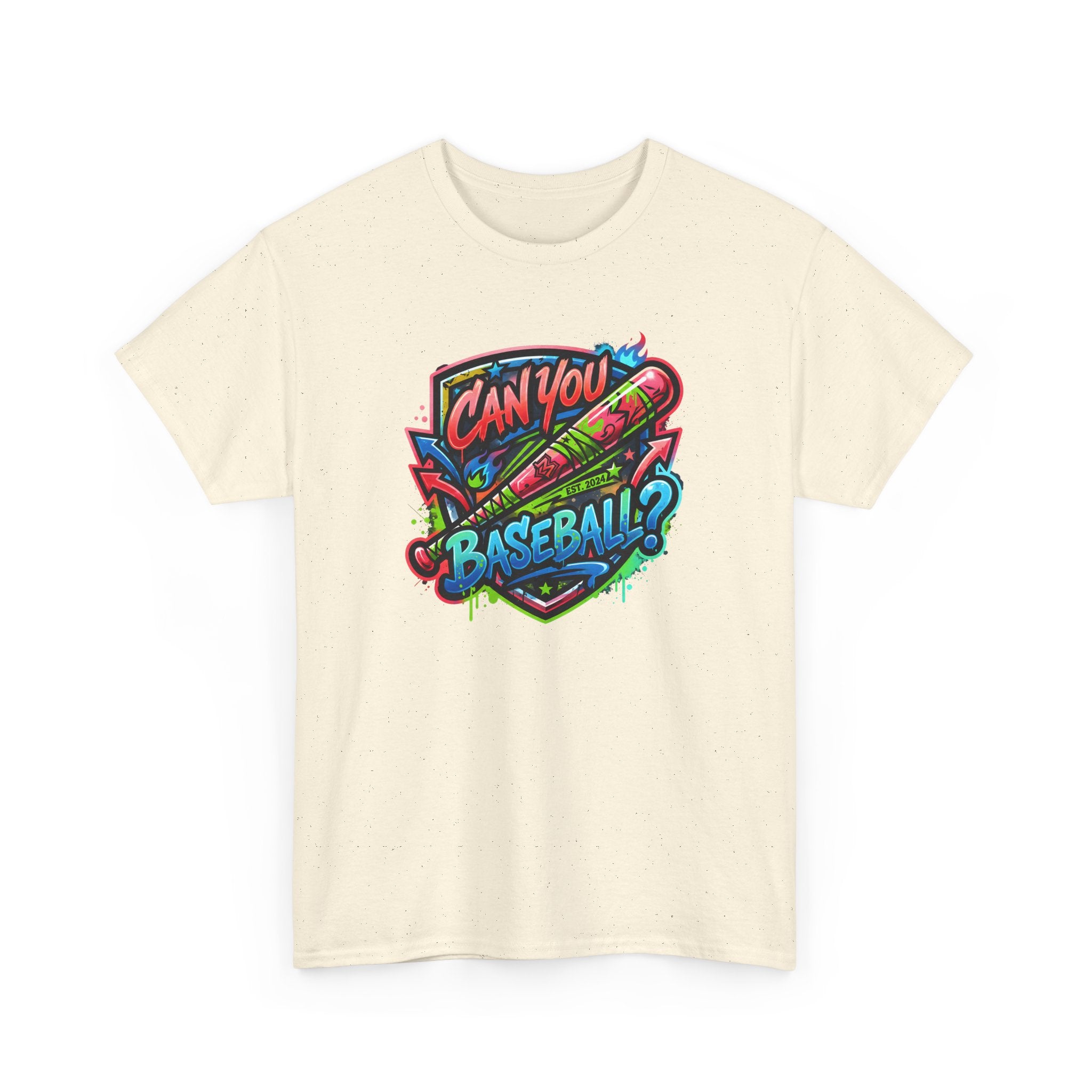 Can You Baseball? T-Shirt — Colorful Retro Baseball Graphic Tee