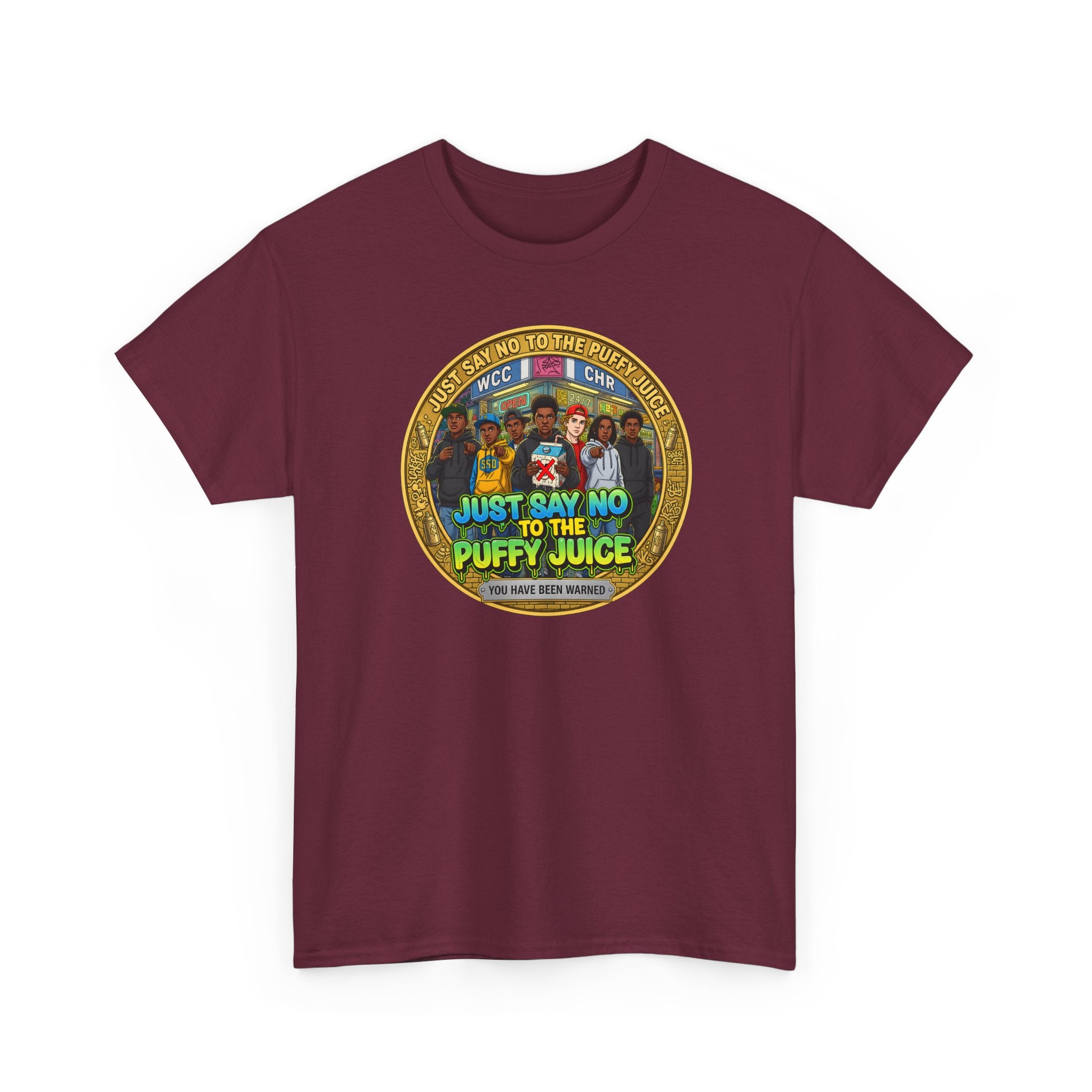 T-Shirt — "Just Say No to the Puffy Juice" Retro Anti-Vape Graphic Tee